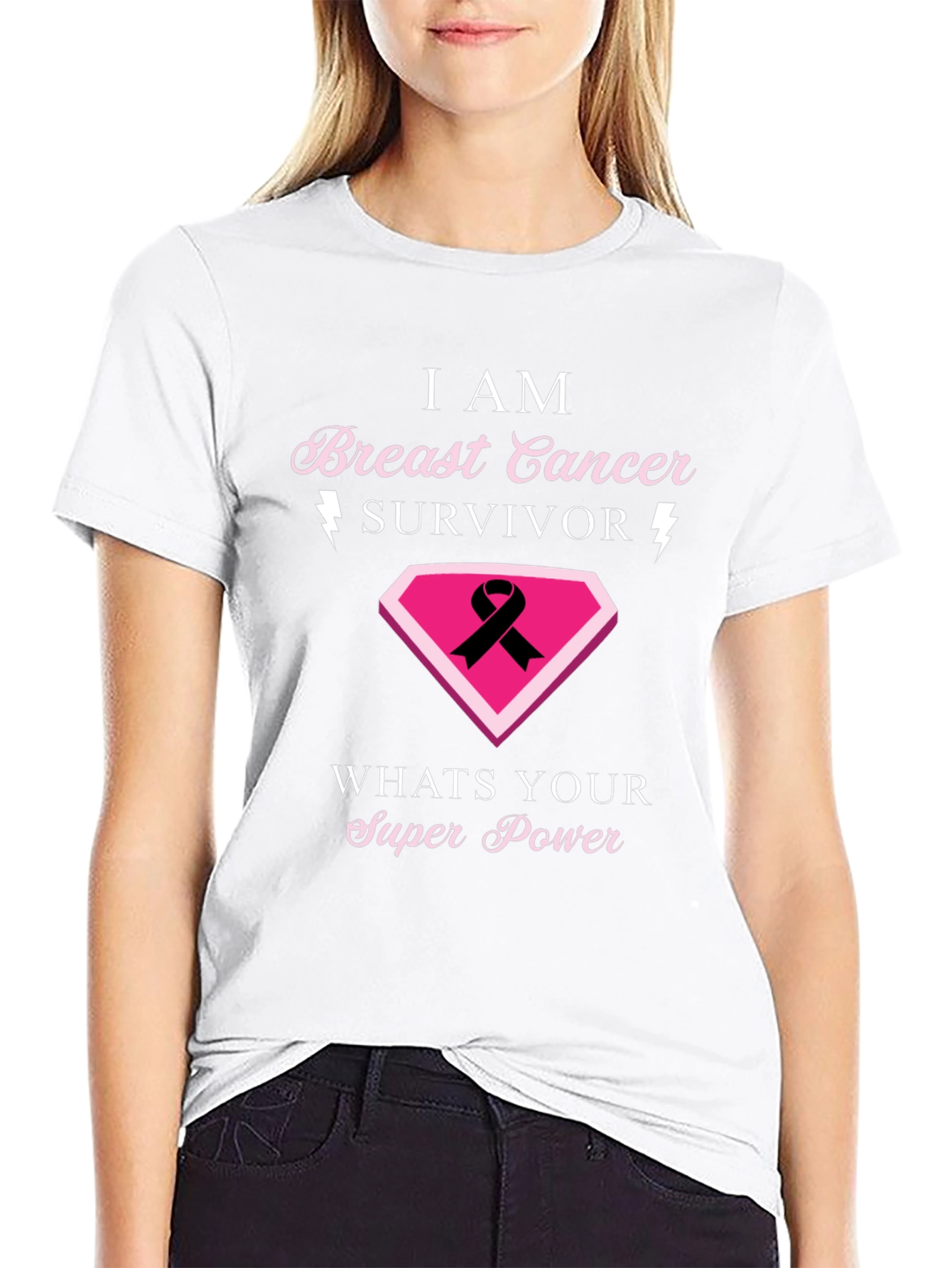 Breast Cancer Survivor Superpower T-Shirt