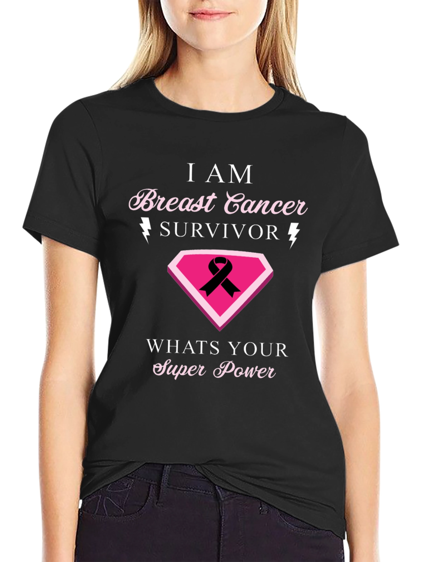 Breast Cancer Survivor Superpower T-Shirt