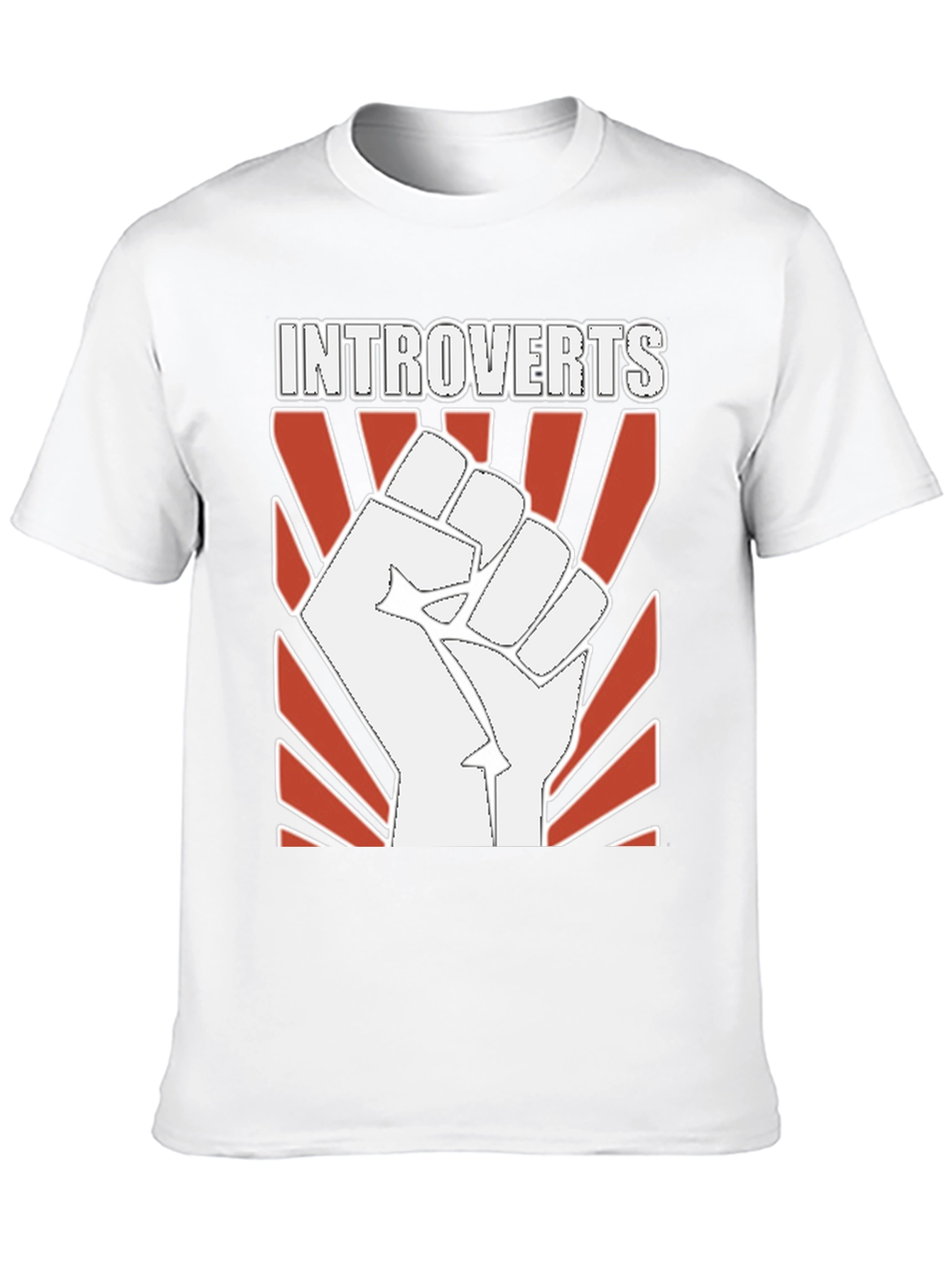Introverts Fist Graphic Tee - Black Cotton T-Shirt
