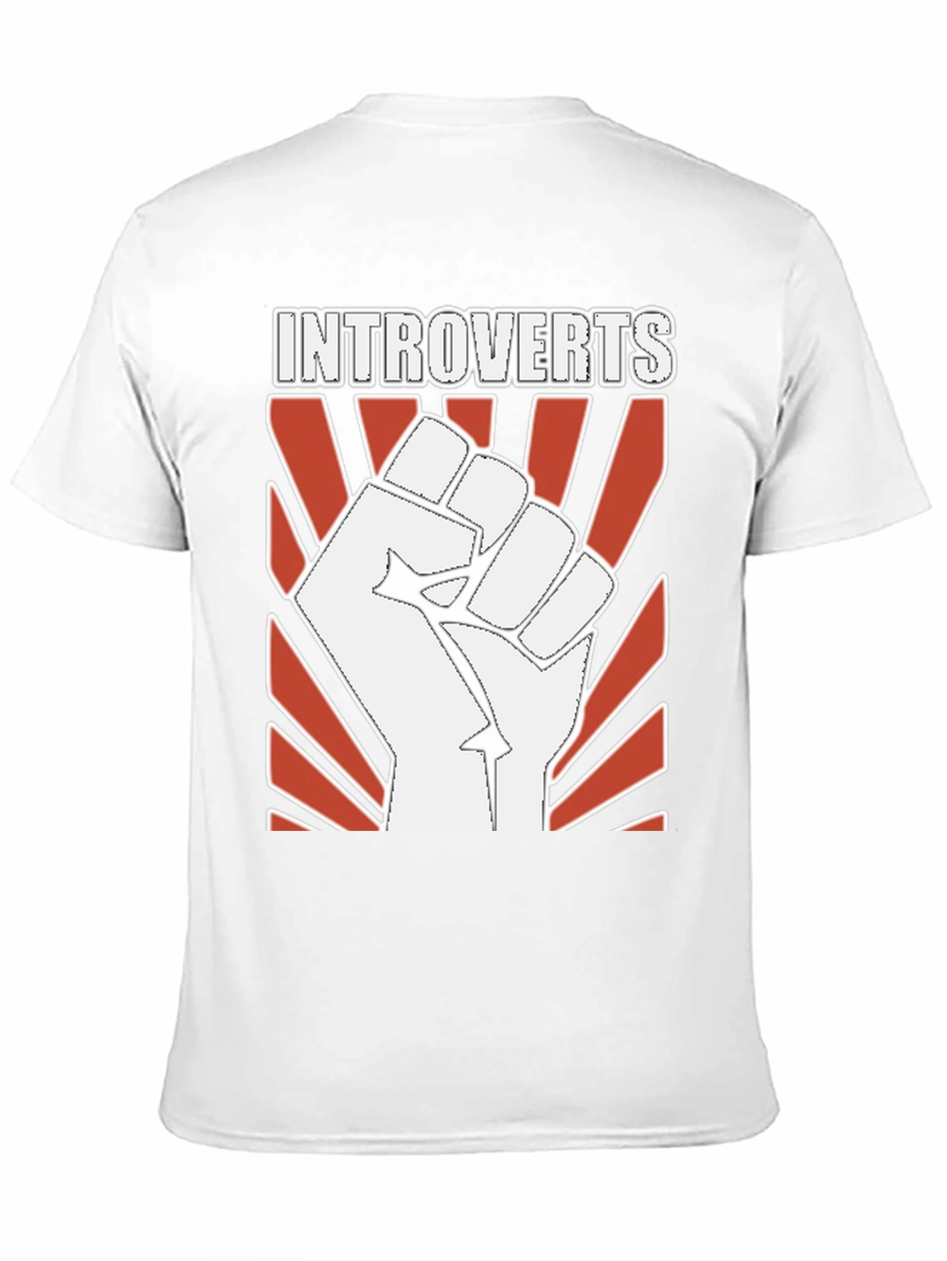 Introverts Fist Graphic Tee - Black Cotton T-Shirt
