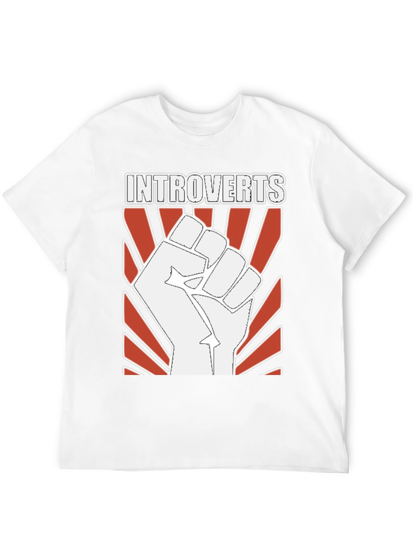 Introverts Fist Graphic Tee - Black Cotton T-Shirt