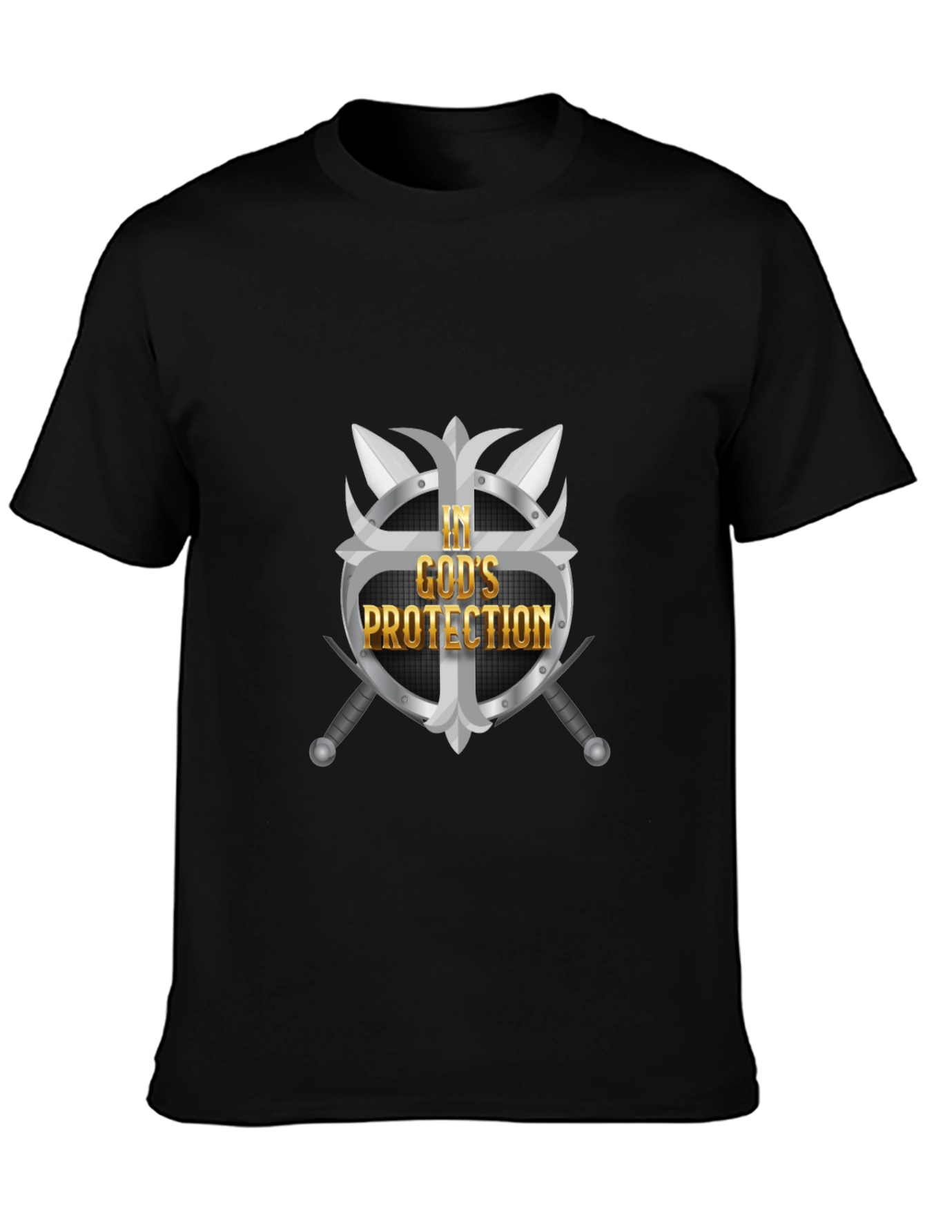 In Gods Protection Graphic Tee - Black