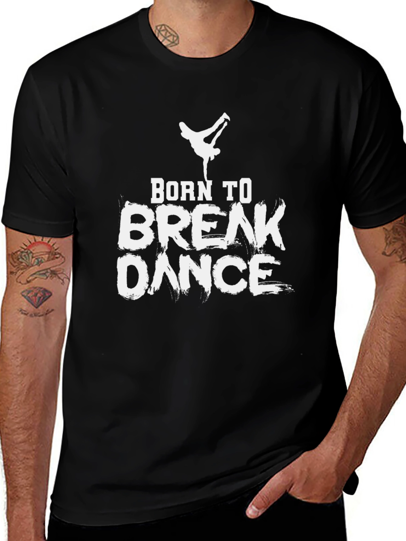 Born to Break Dance Black Graphic Tee