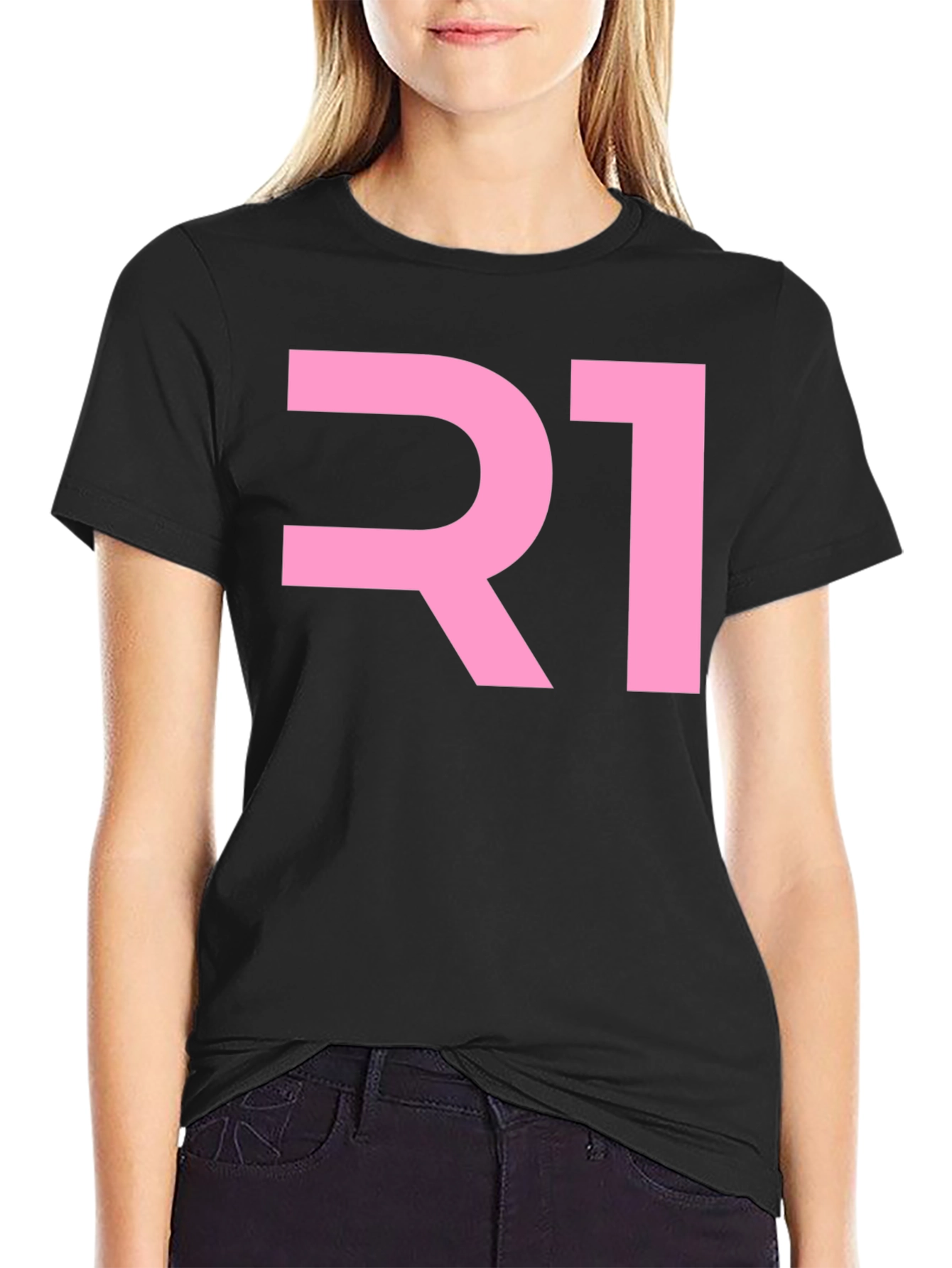 Pink R1 Graphic Tee - Mens Black T-Shirt