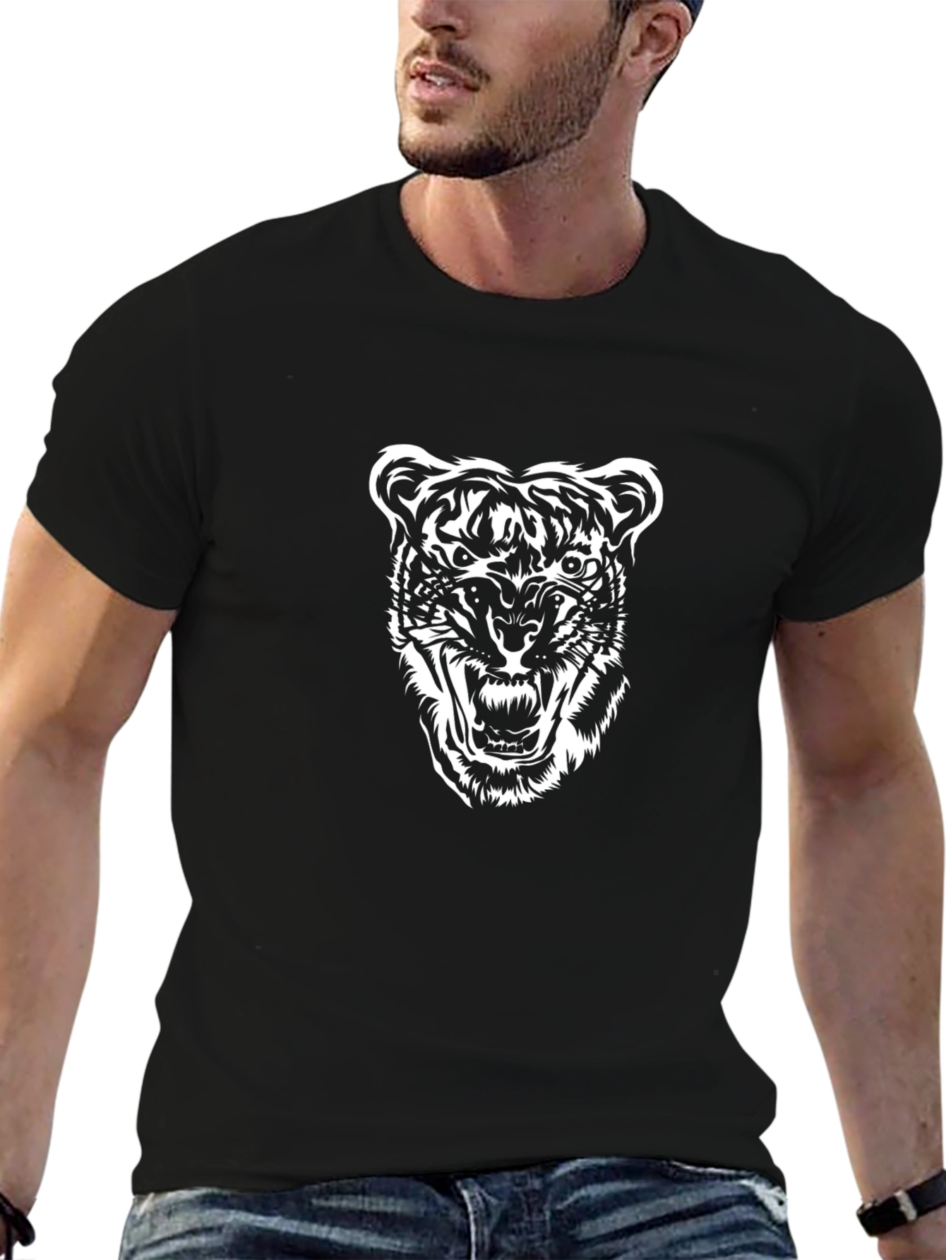 Black Tiger Graphic Tee - Fierce Style