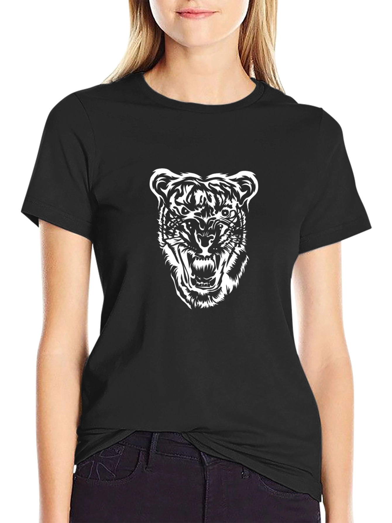 Black Tiger Graphic Tee - Fierce Style