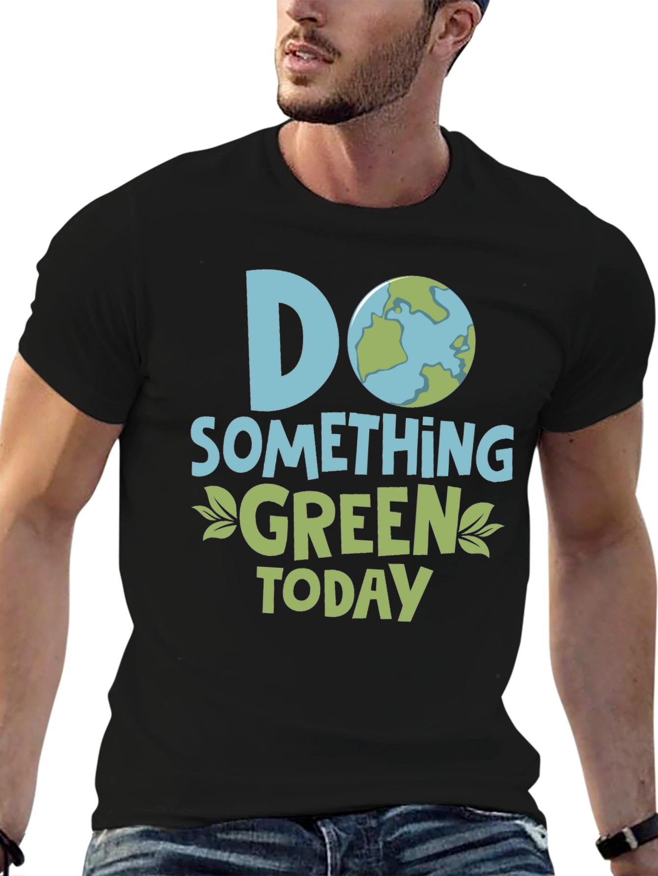 Eco-Friendly Do Something Green Graphic T-Shirt