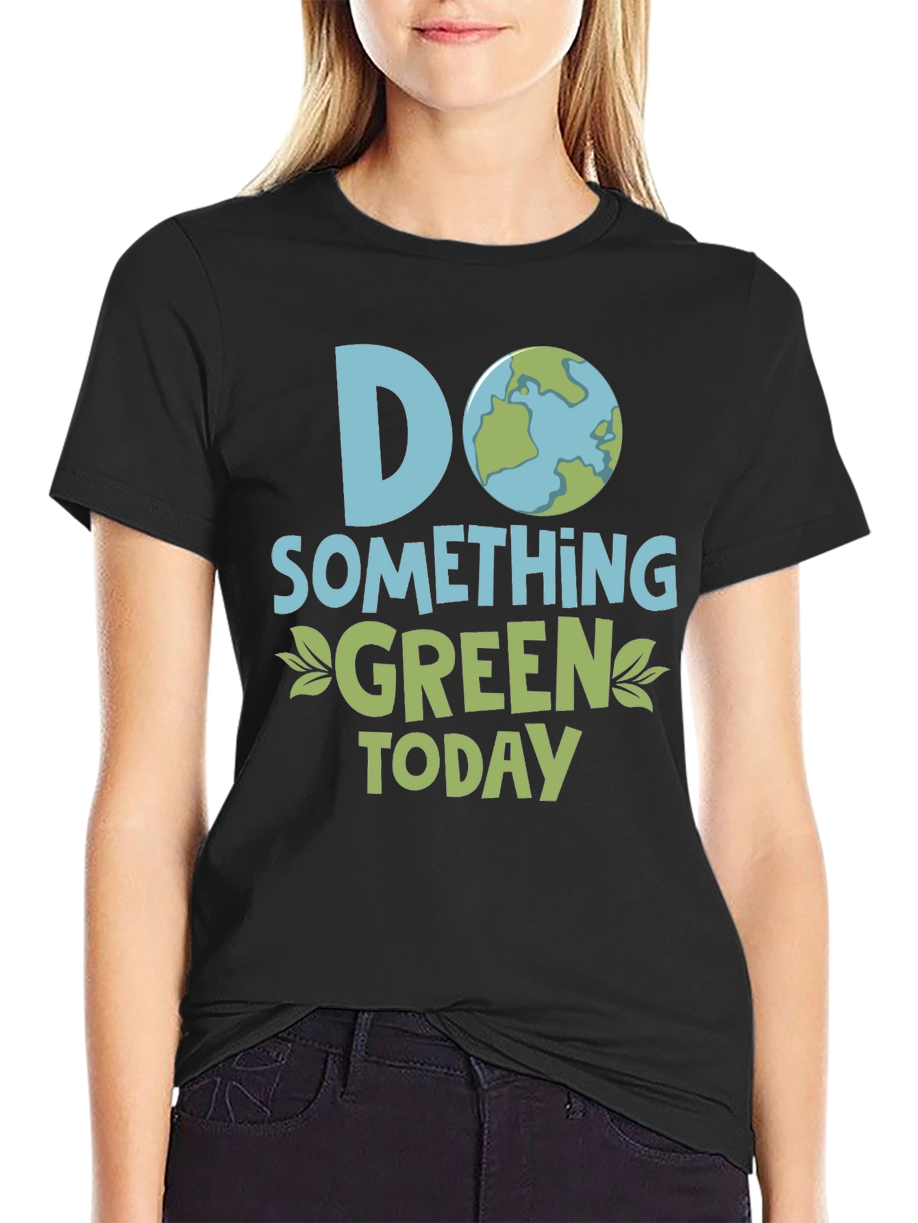 Eco-Friendly Do Something Green Graphic T-Shirt