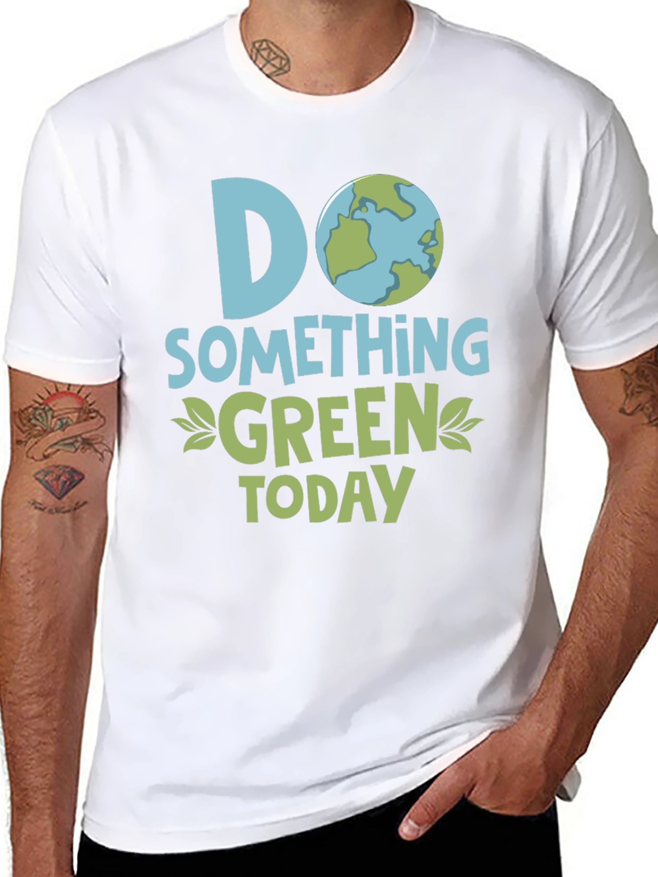 Eco-Friendly Do Something Green Graphic T-Shirt