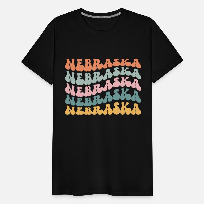 Nebraska State Nebraskan Pride Groovy Retro