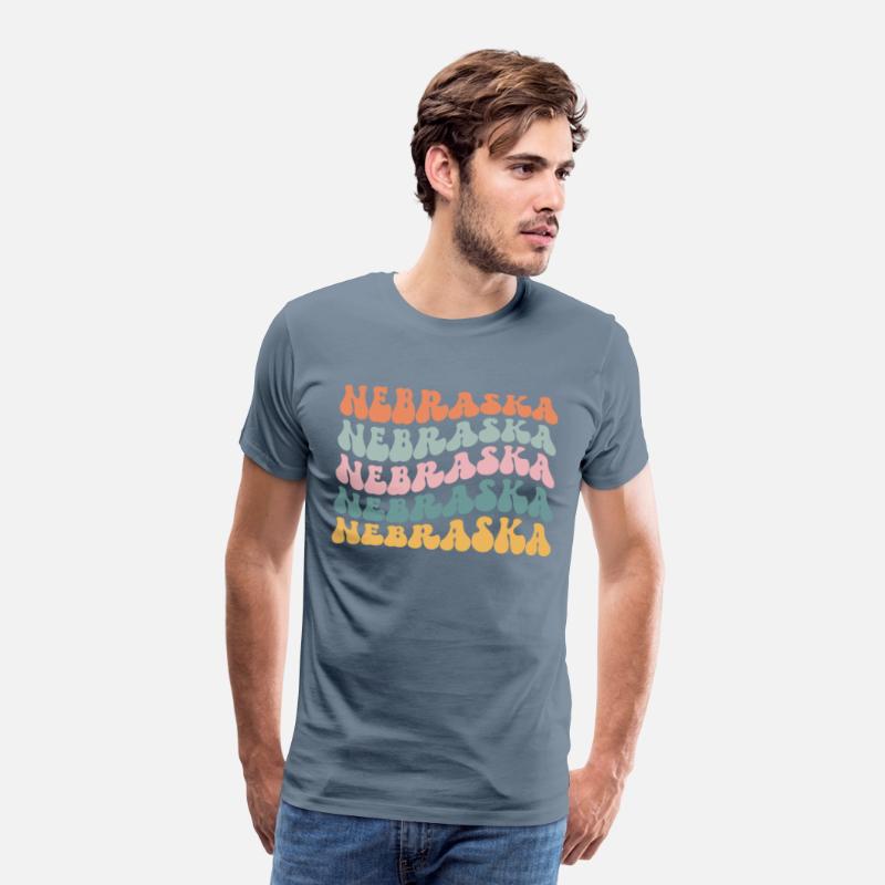 Nebraska State Nebraskan Pride Groovy Retro