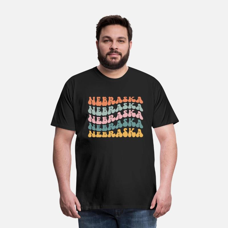 Nebraska State Nebraskan Pride Groovy Retro