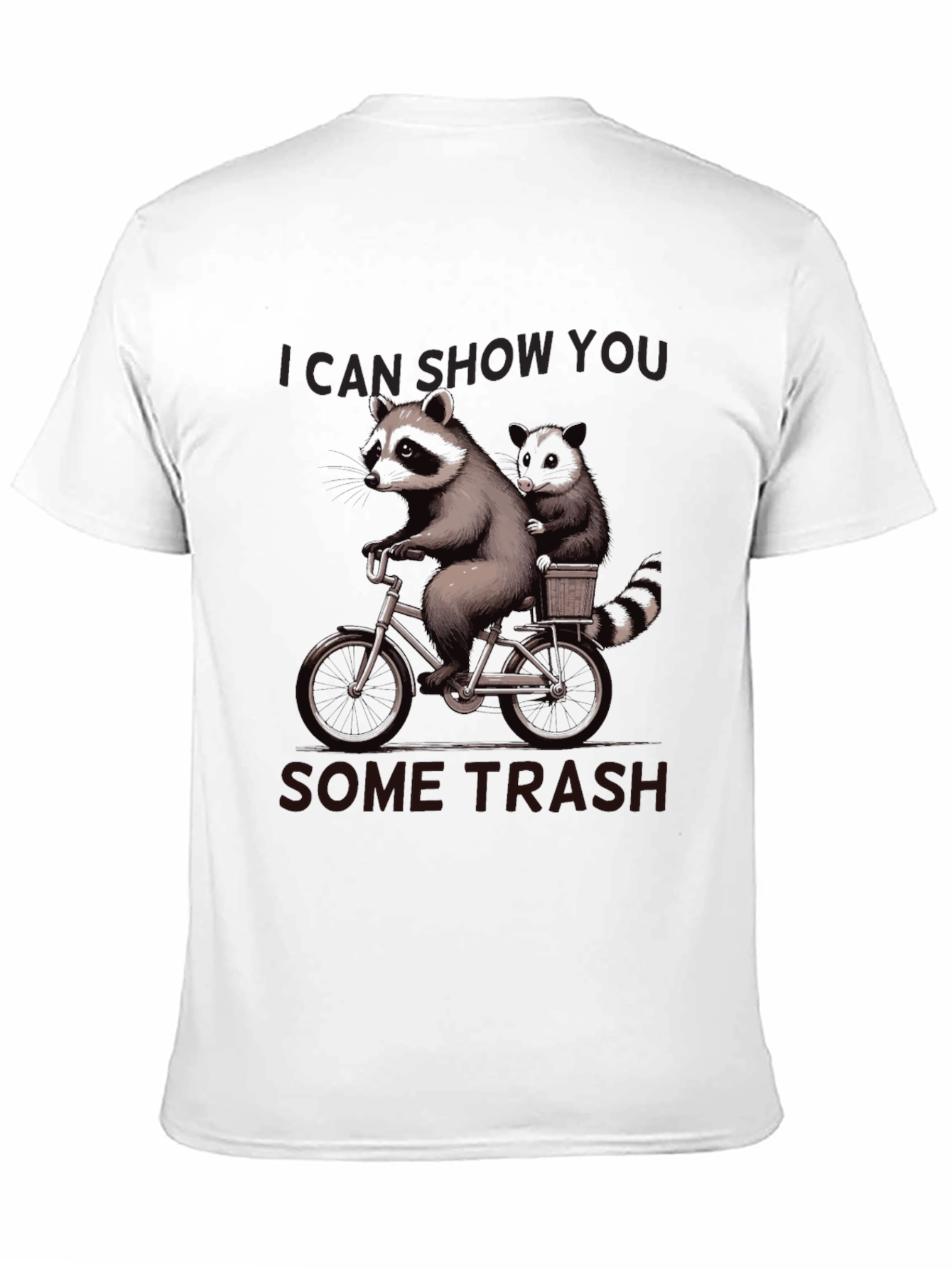 Raccoon Bike Ride Graphic T-Shirt