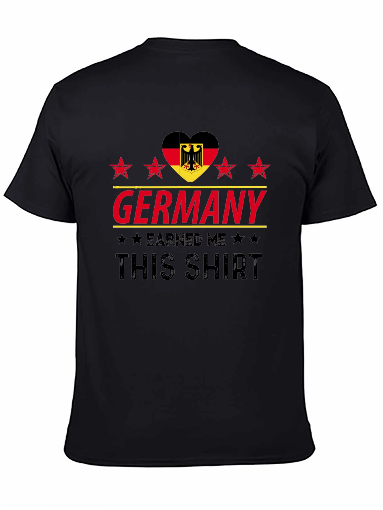 Germany Earned Me This Shirt Black Cotton Tee