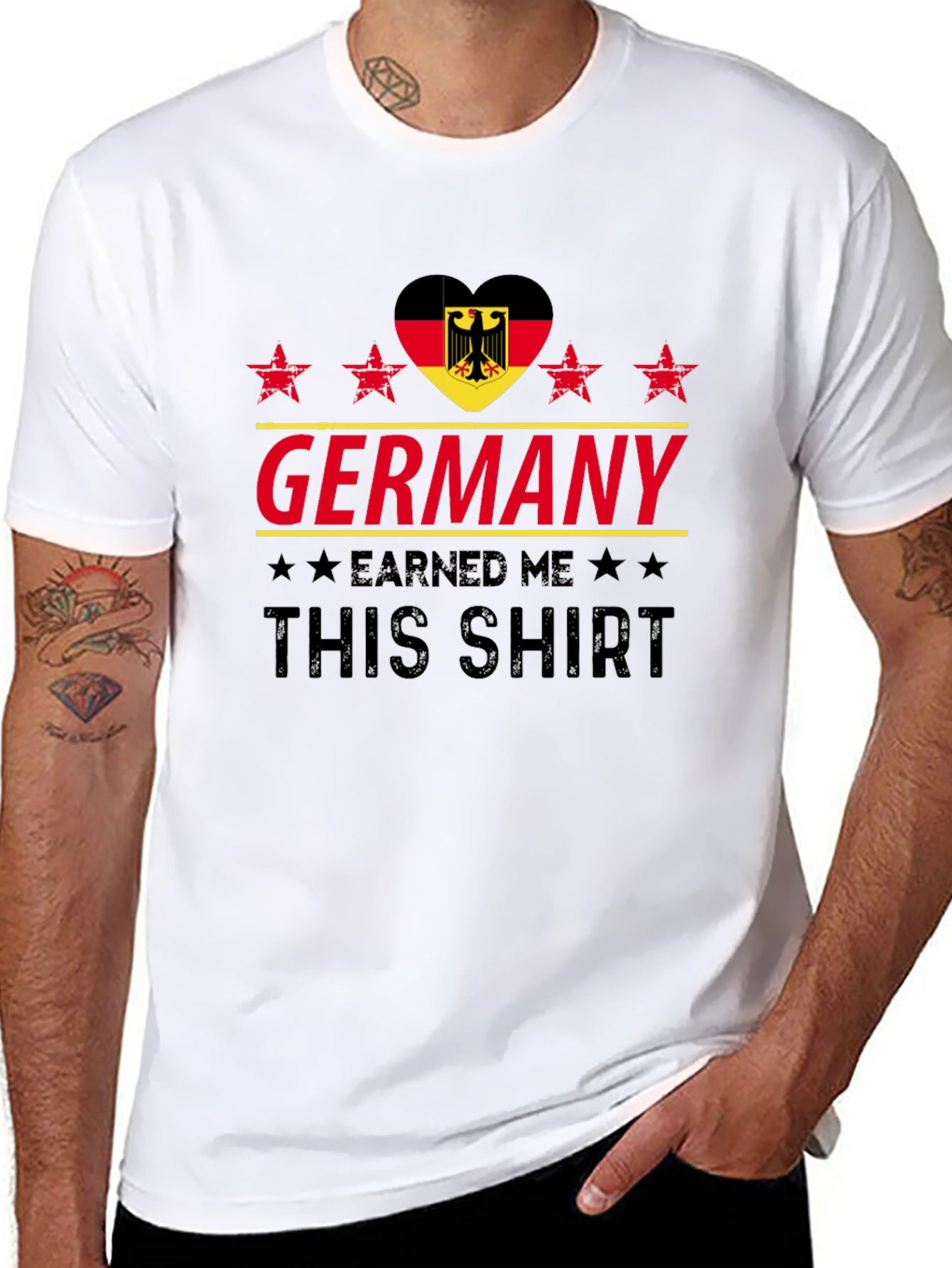 Germany Earned Me This Shirt Black Cotton Tee