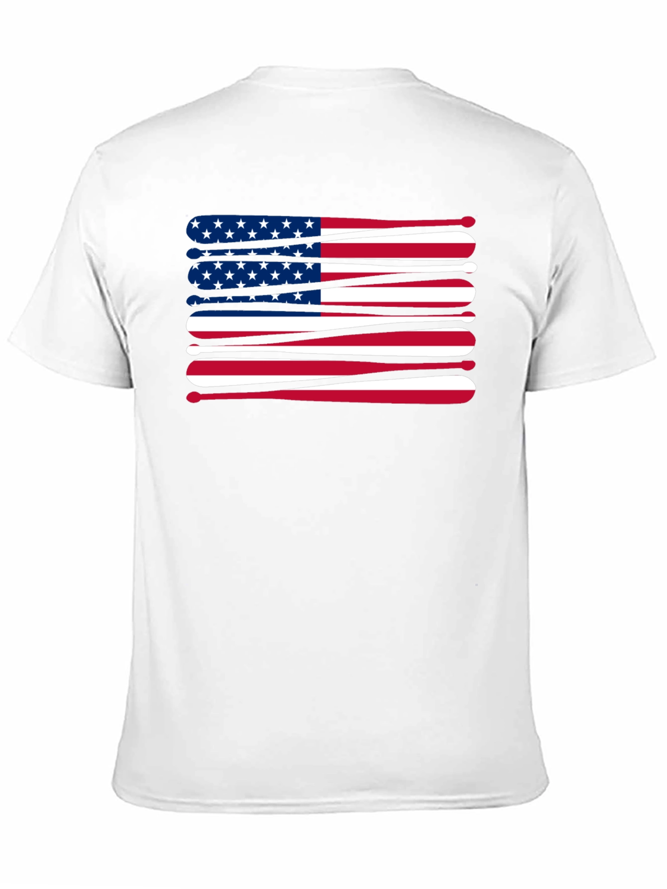 Patriotic Baseball Bats USA Flag Graphic T-Shirt