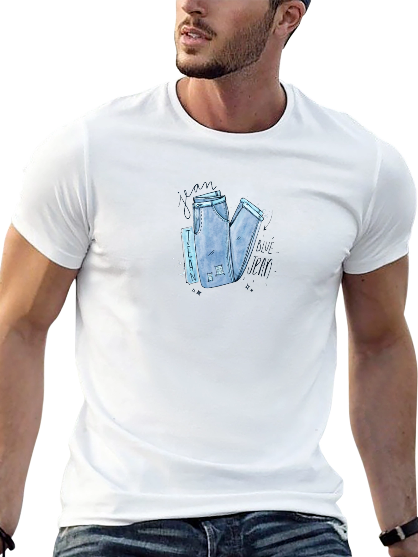 Graphic Jeans T-Shirt | Cool Casual Wear