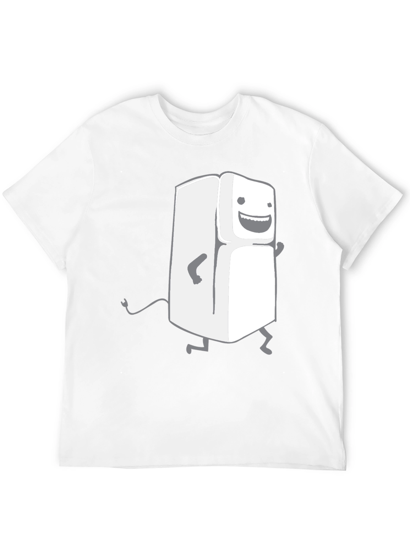 Funny Walking Fridge T-Shirt - Black Cotton Tee