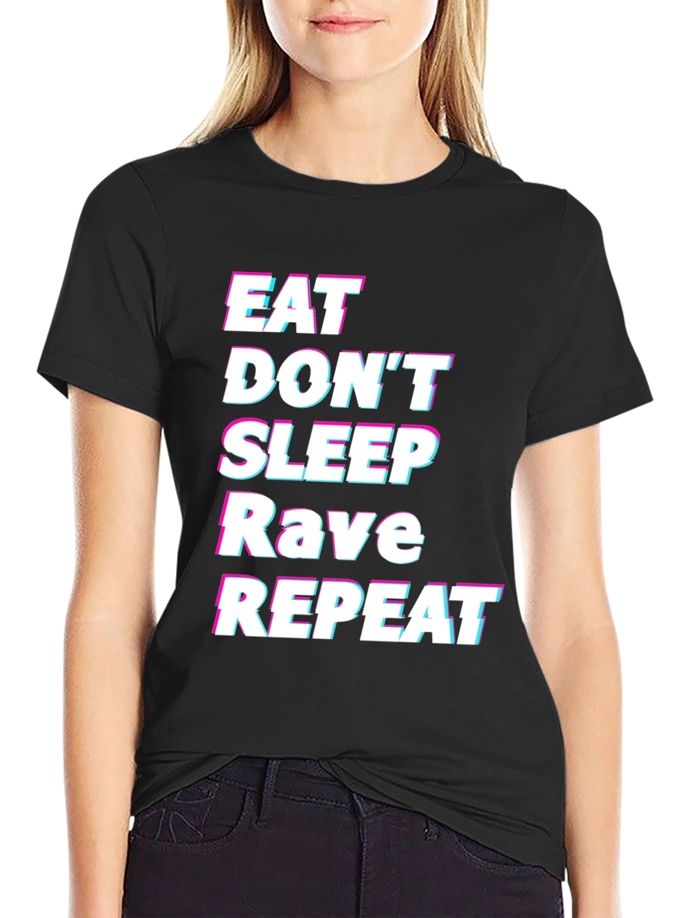 Eat Sleep Rave Repeat Graphic Tee