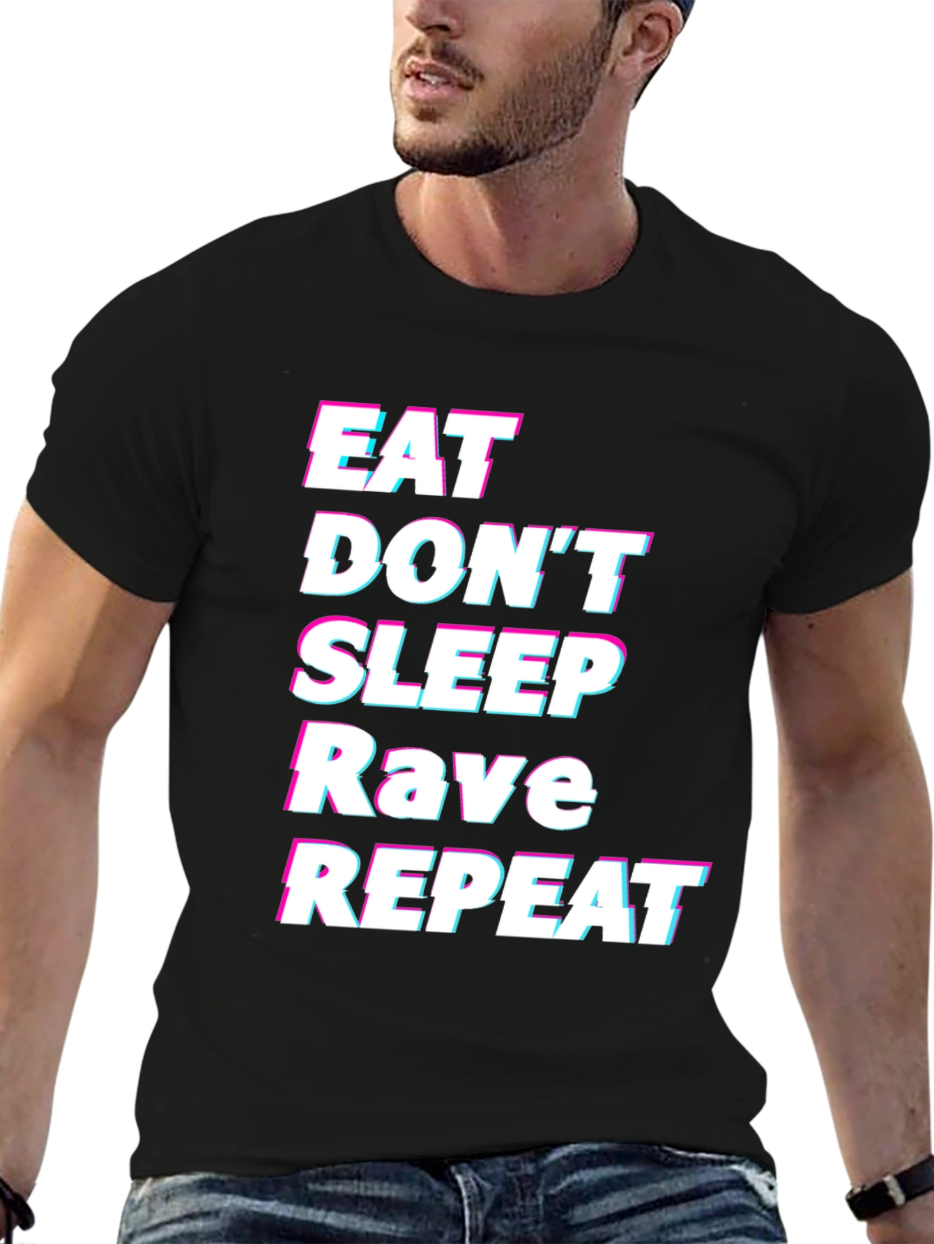 Eat Sleep Rave Repeat Graphic Tee