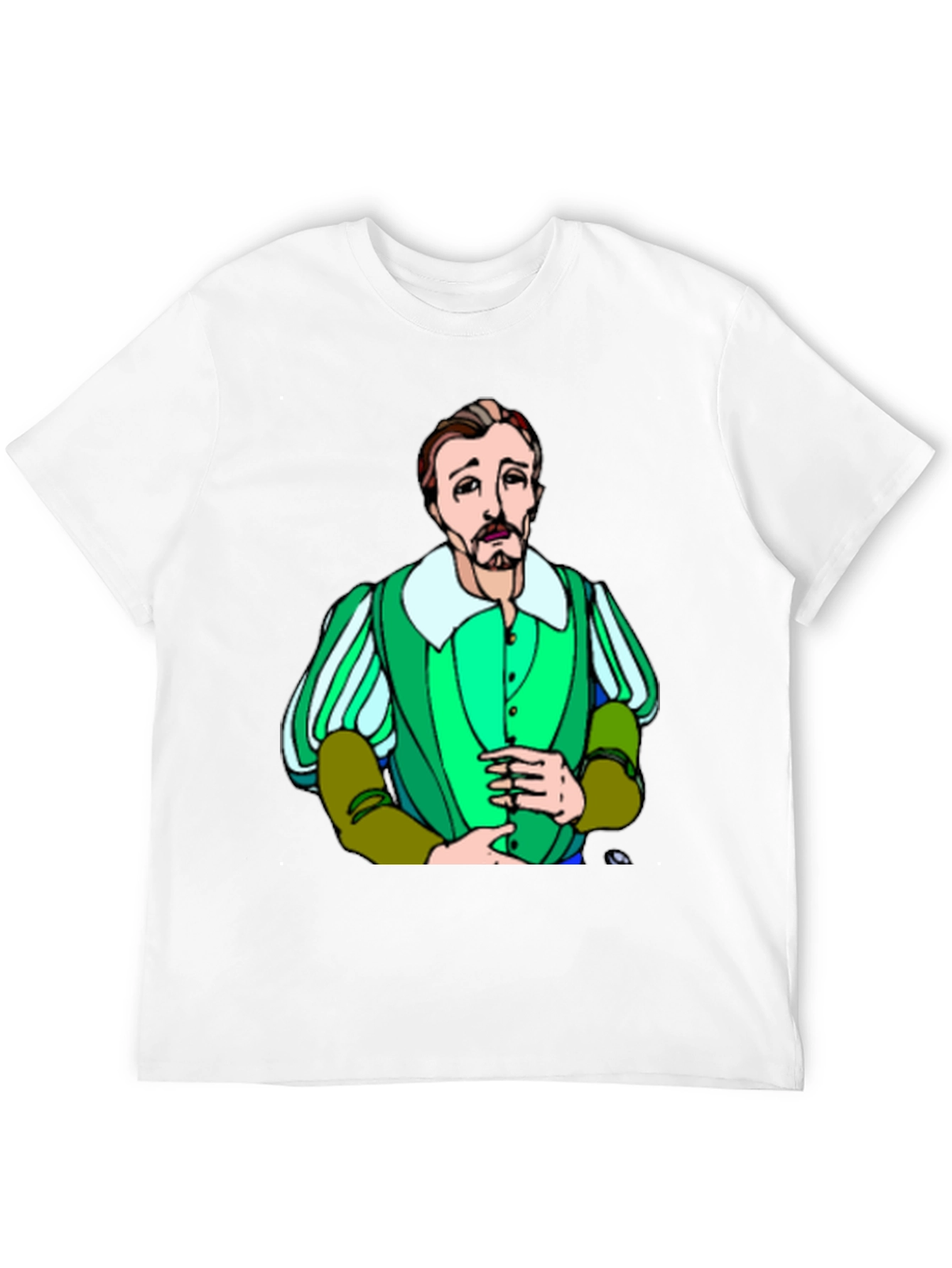 Shakespeare Cartoon T-Shirt - Classic Bard Style