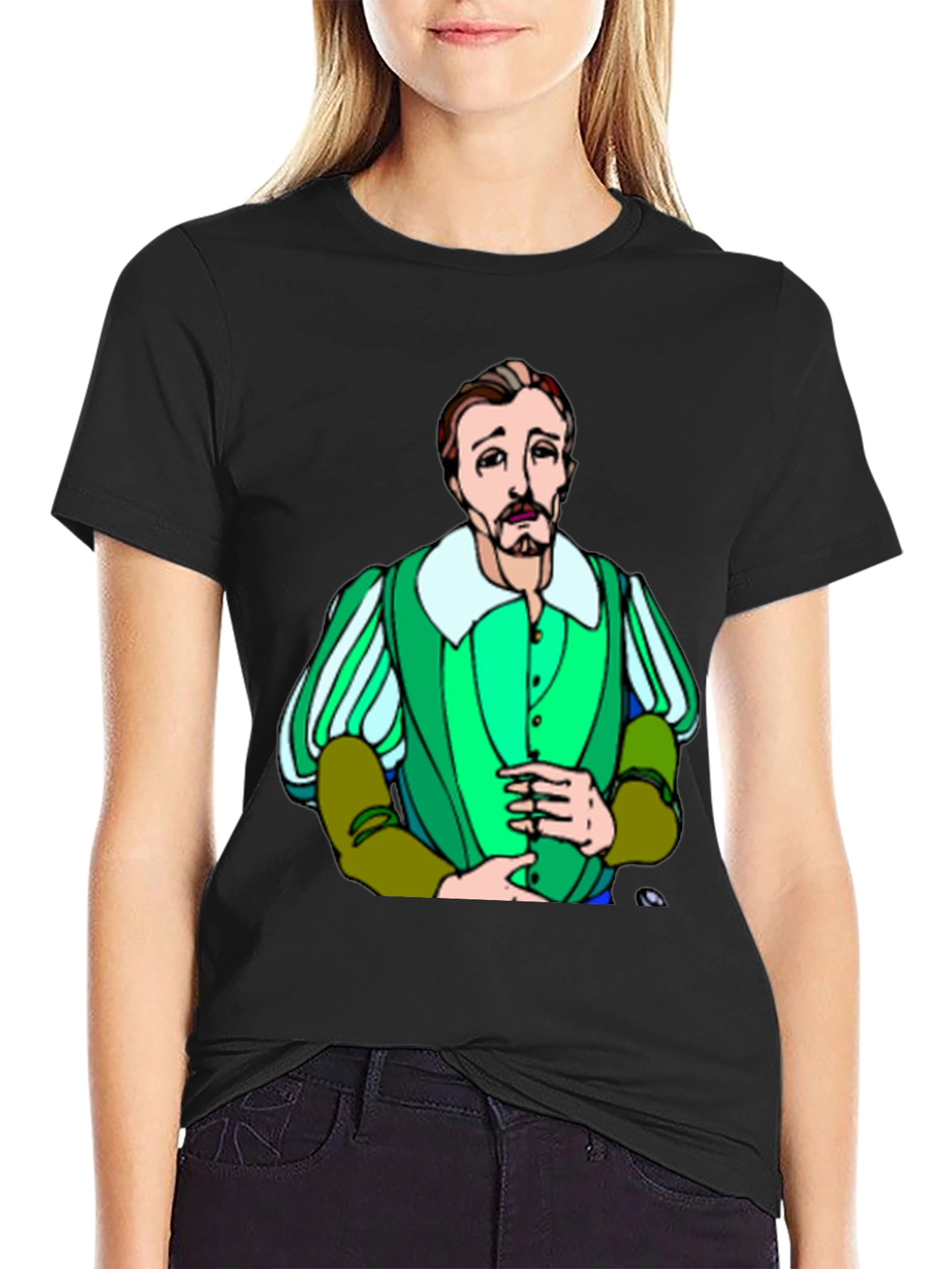 Shakespeare Cartoon T-Shirt - Classic Bard Style