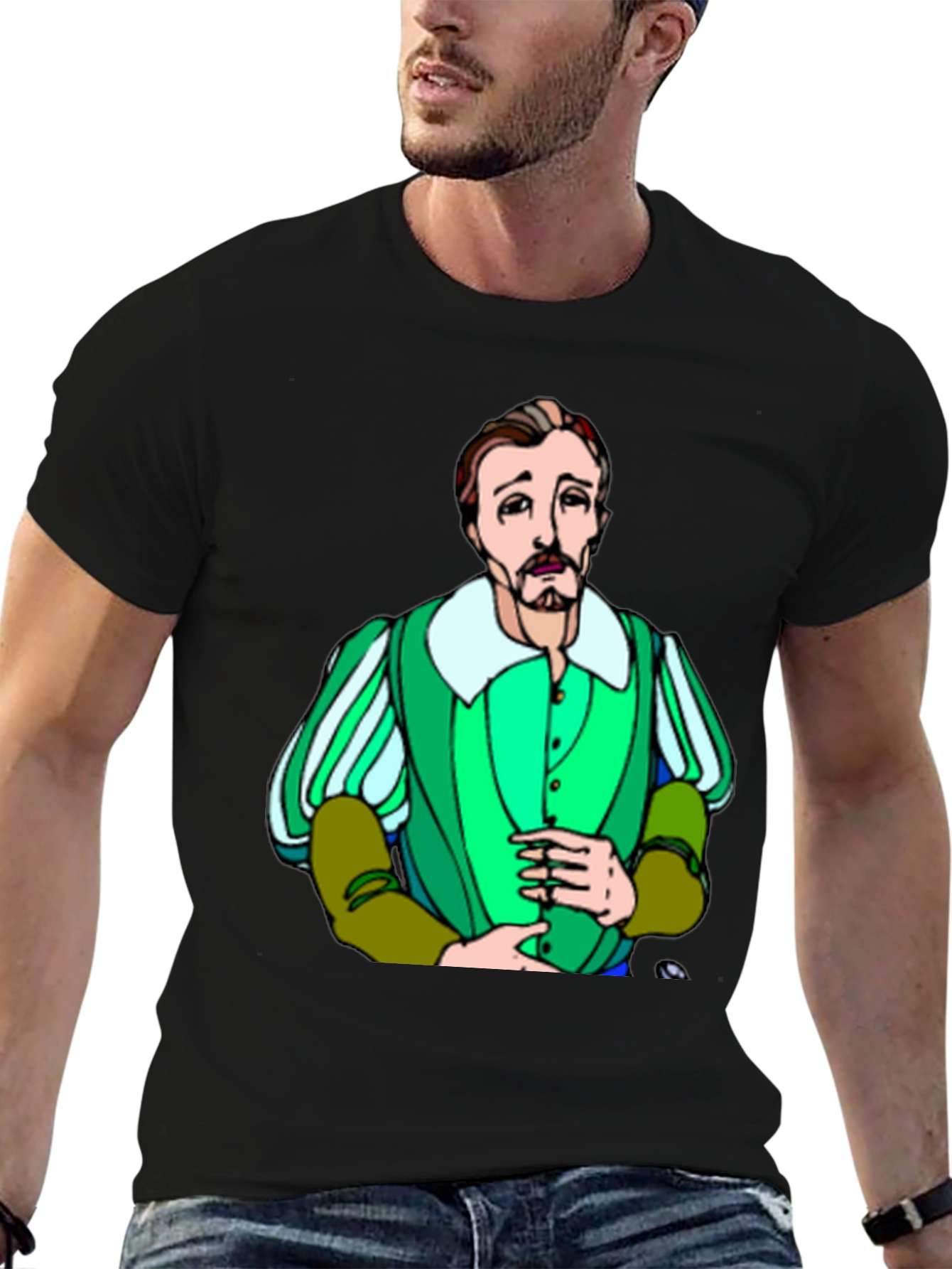 Shakespeare Cartoon T-Shirt - Classic Bard Style