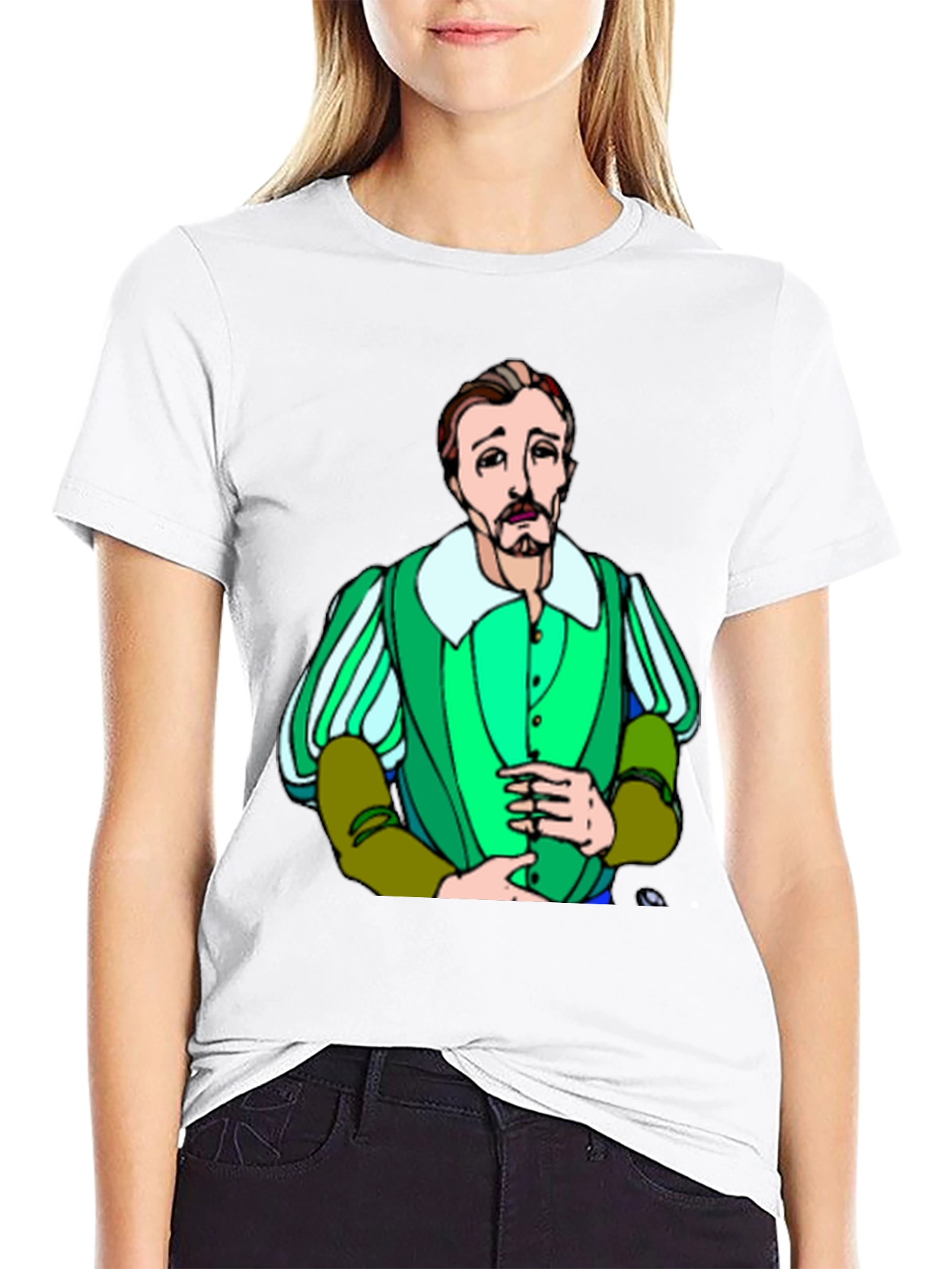 Shakespeare Cartoon T-Shirt - Classic Bard Style