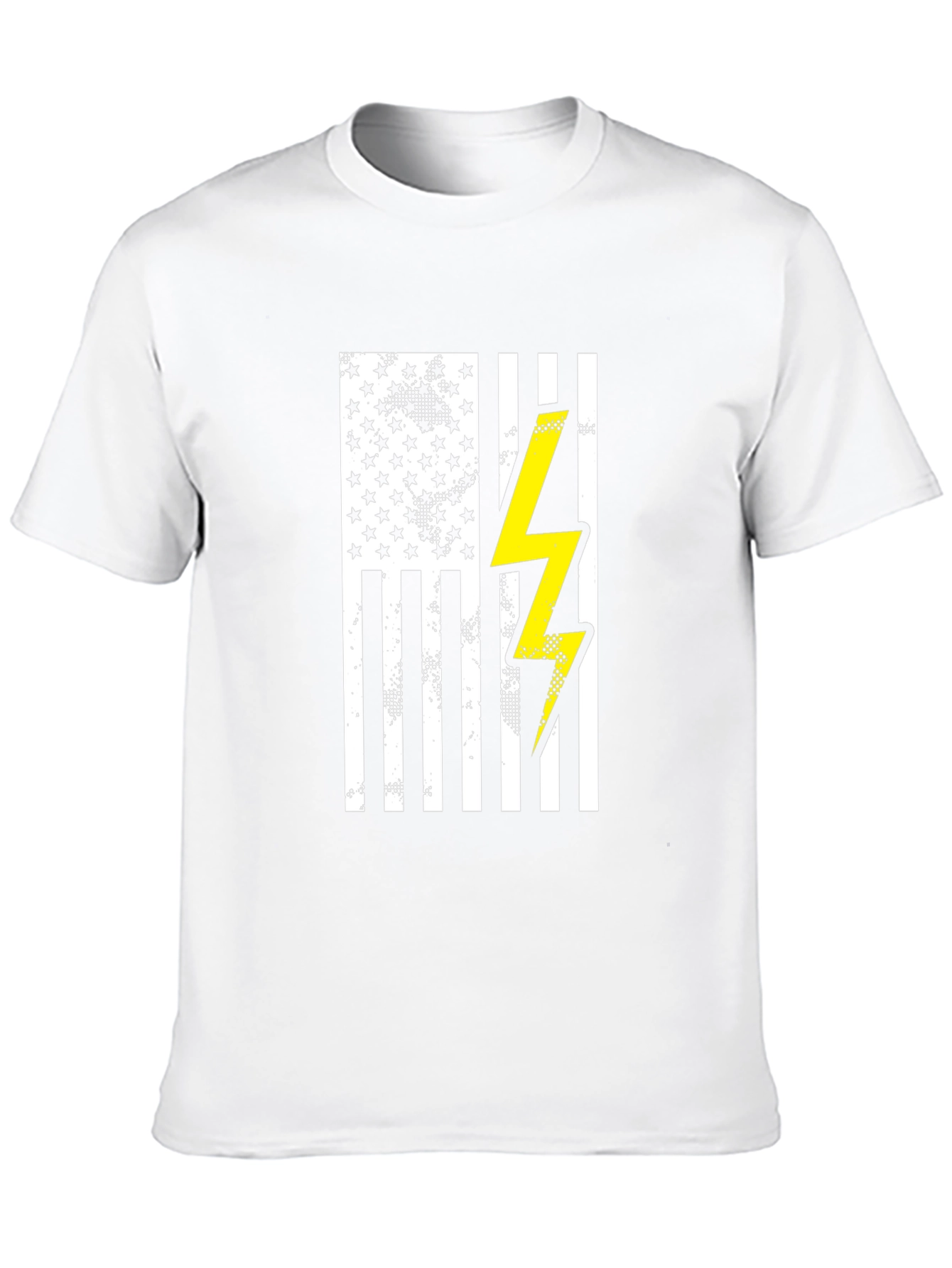 American Flag Lightning Bolt Graphic T-Shirt