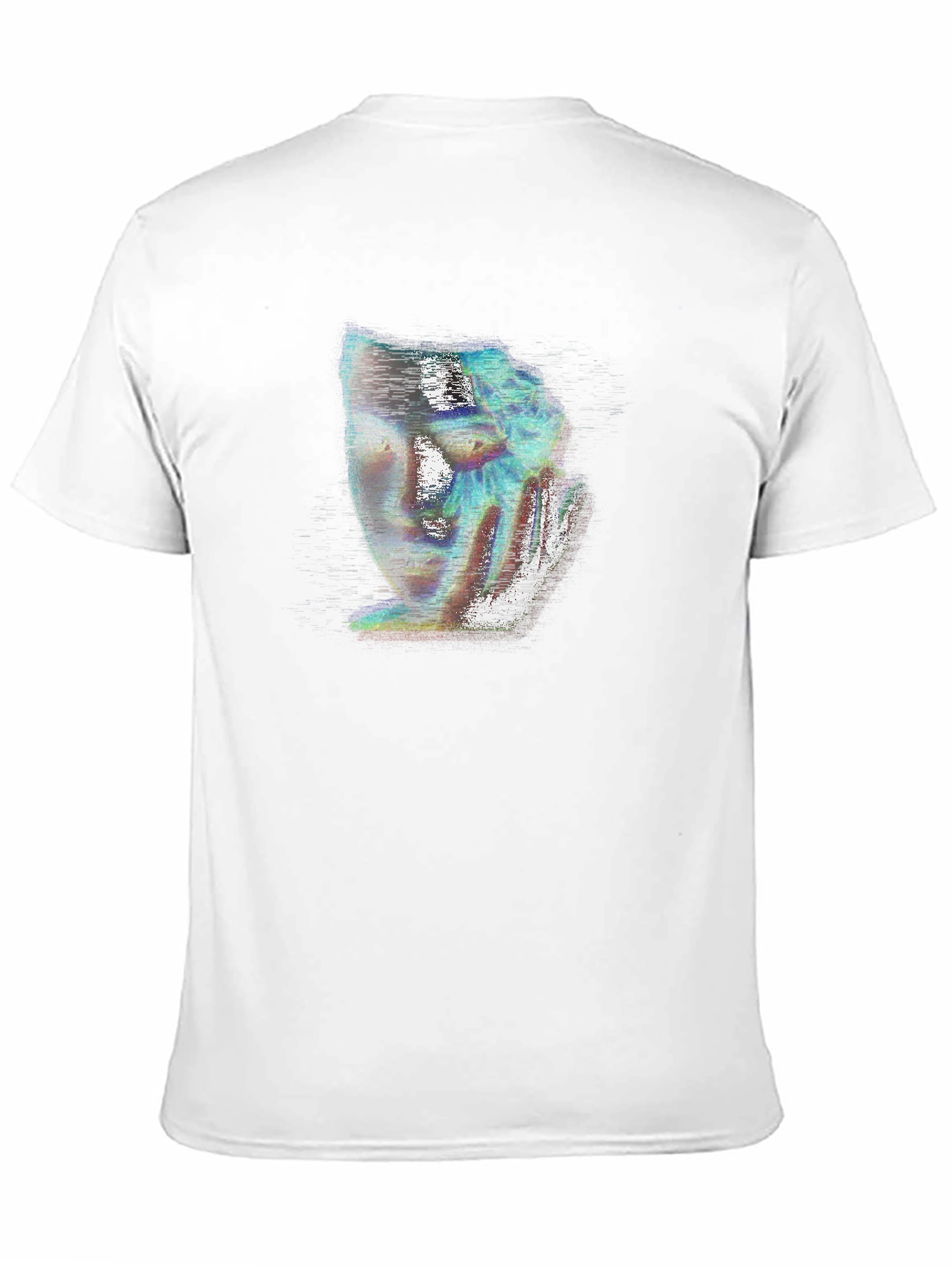 Glitch Art Graphic Tee - Unique Black T-Shirt