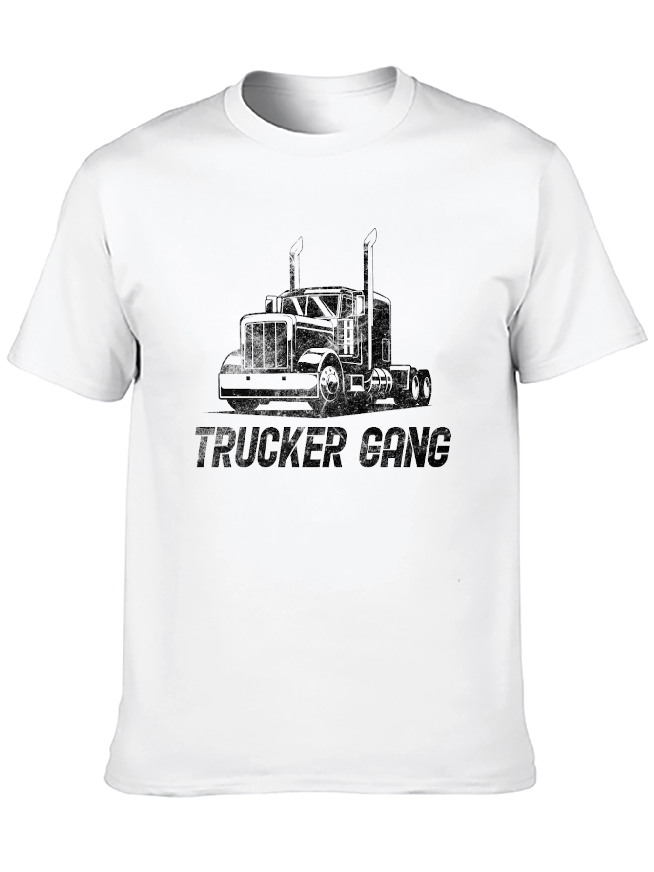 Trucker Gang Graphic Tee - Black