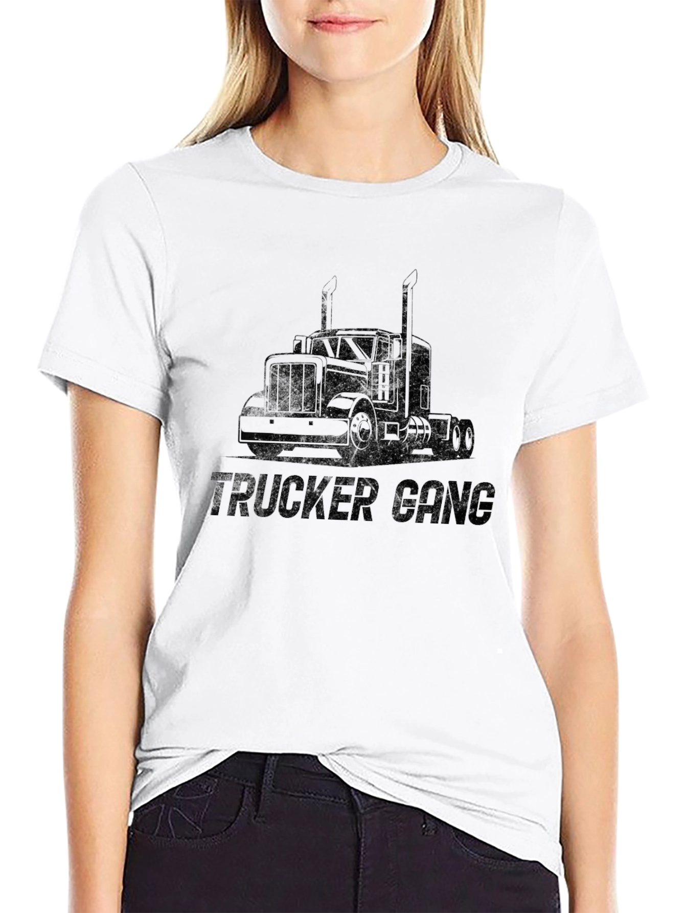 Trucker Gang Graphic Tee - Black
