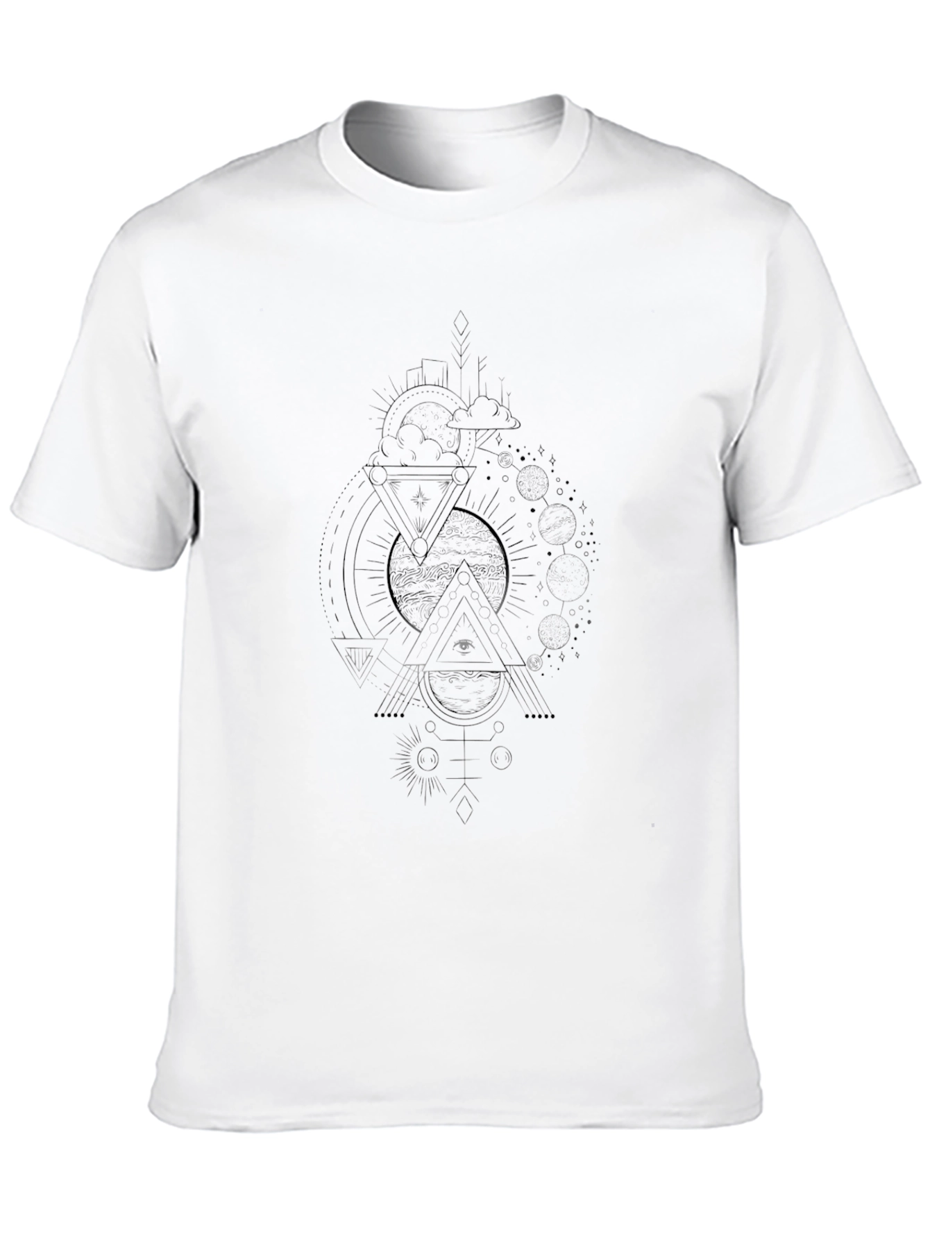 Mens Graphic Tee - Celestial Triangles