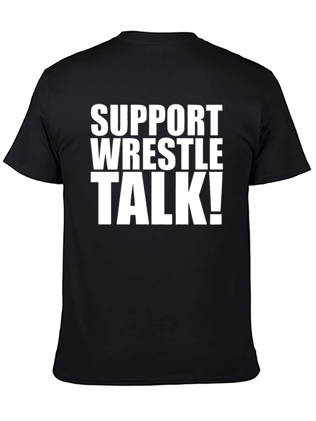 Support Wrestle Talk Black Graphic Tee
