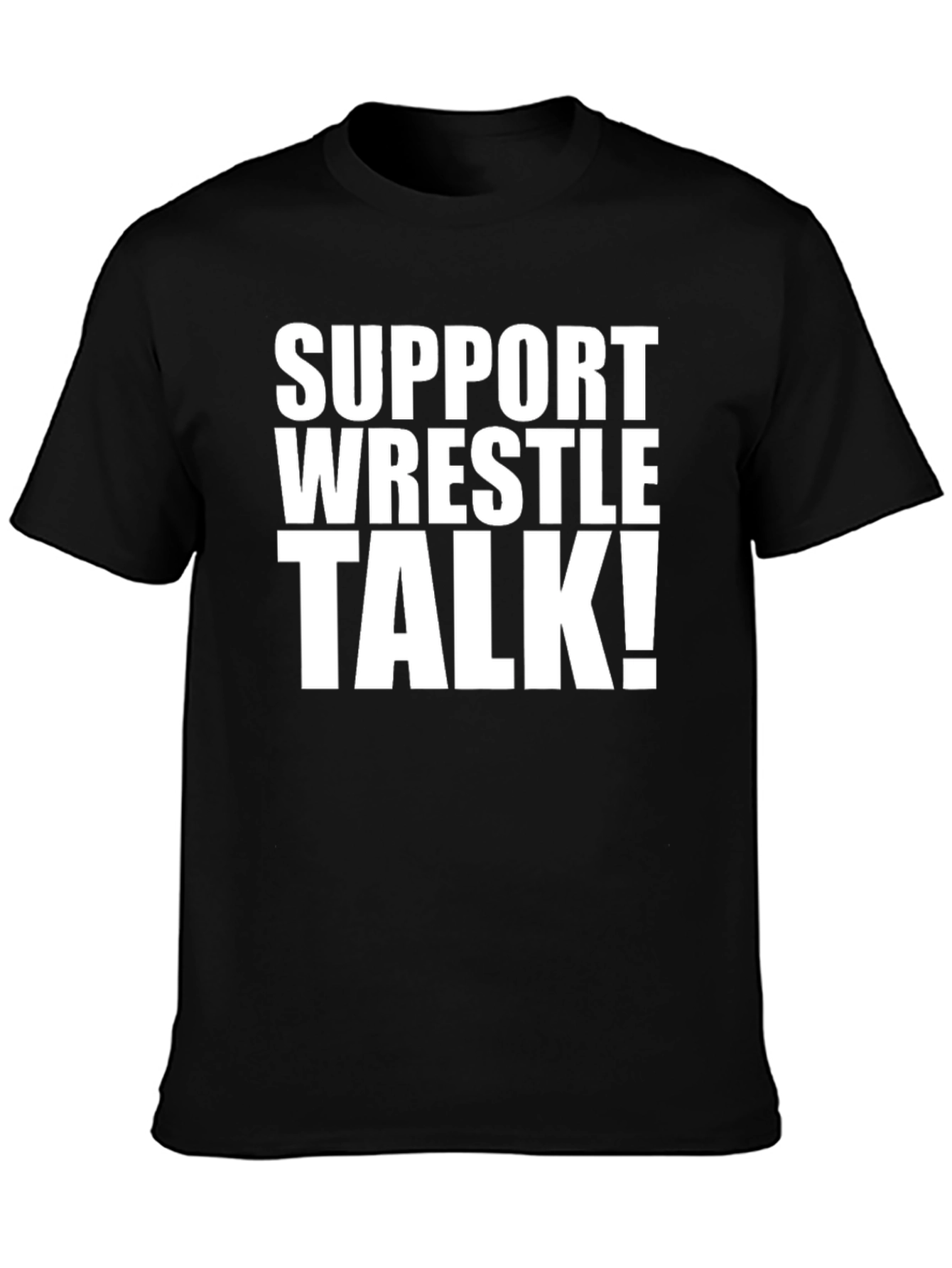 Support Wrestle Talk Black Graphic Tee