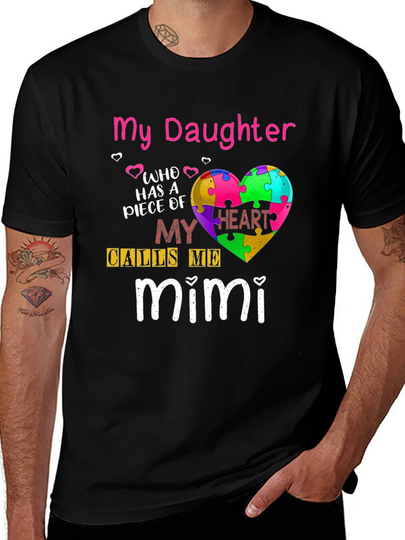 My Daughter Calls Me Mimi Autism Awareness T-Shirt