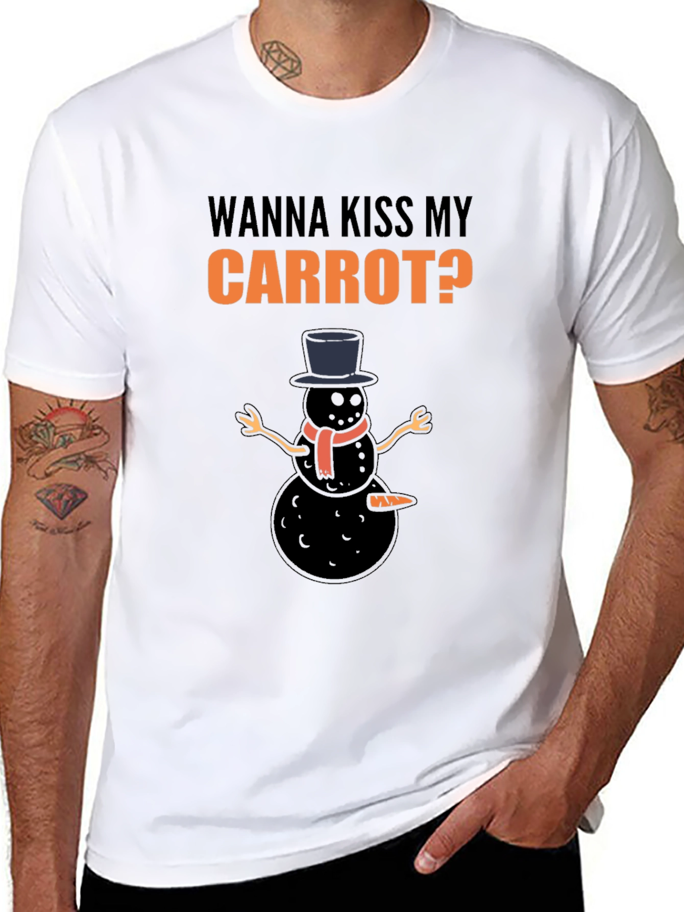 Wanna Kiss My Carrot? Black Humor Graphic Tee