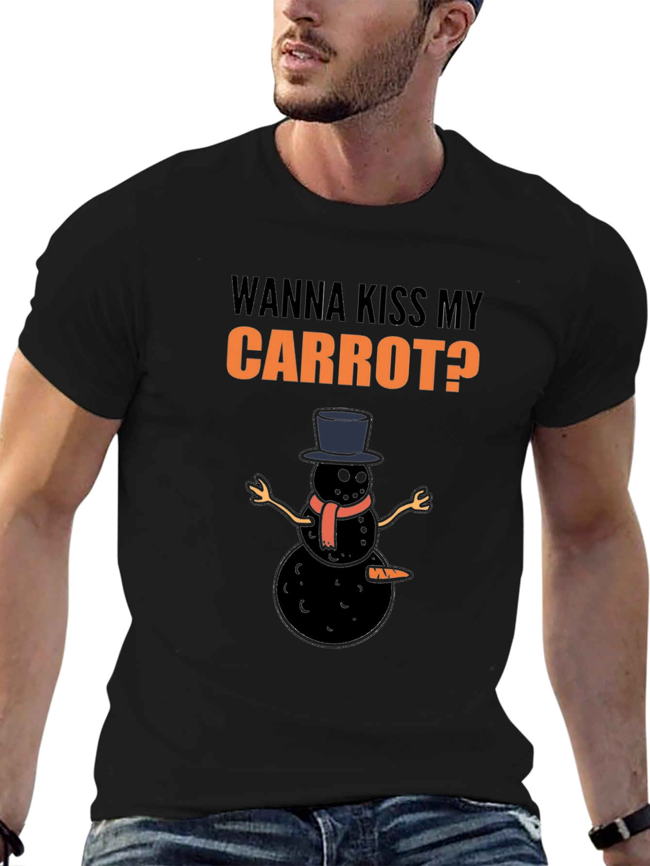 Wanna Kiss My Carrot? Black Humor Graphic Tee