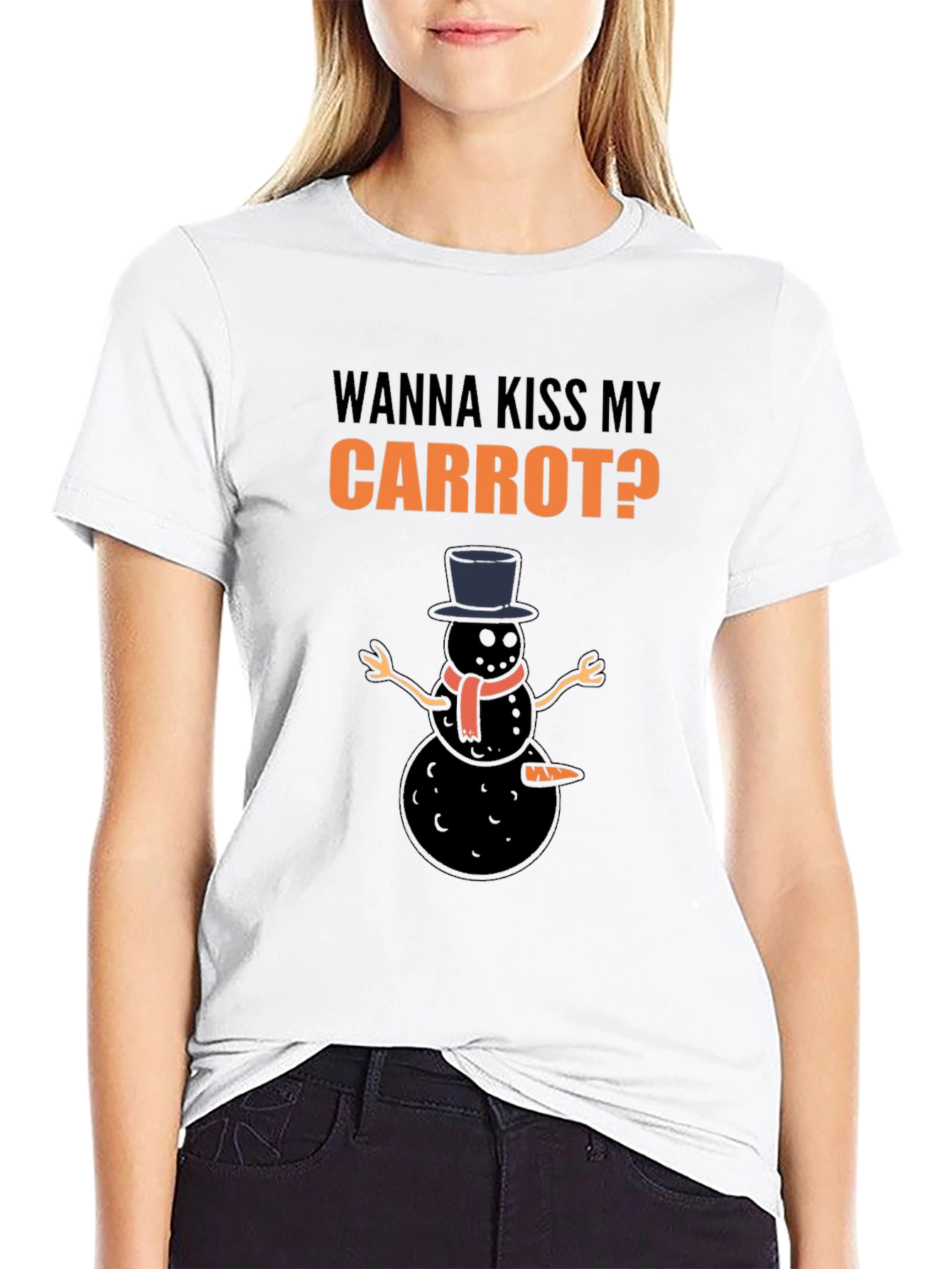 Wanna Kiss My Carrot? Black Humor Graphic Tee