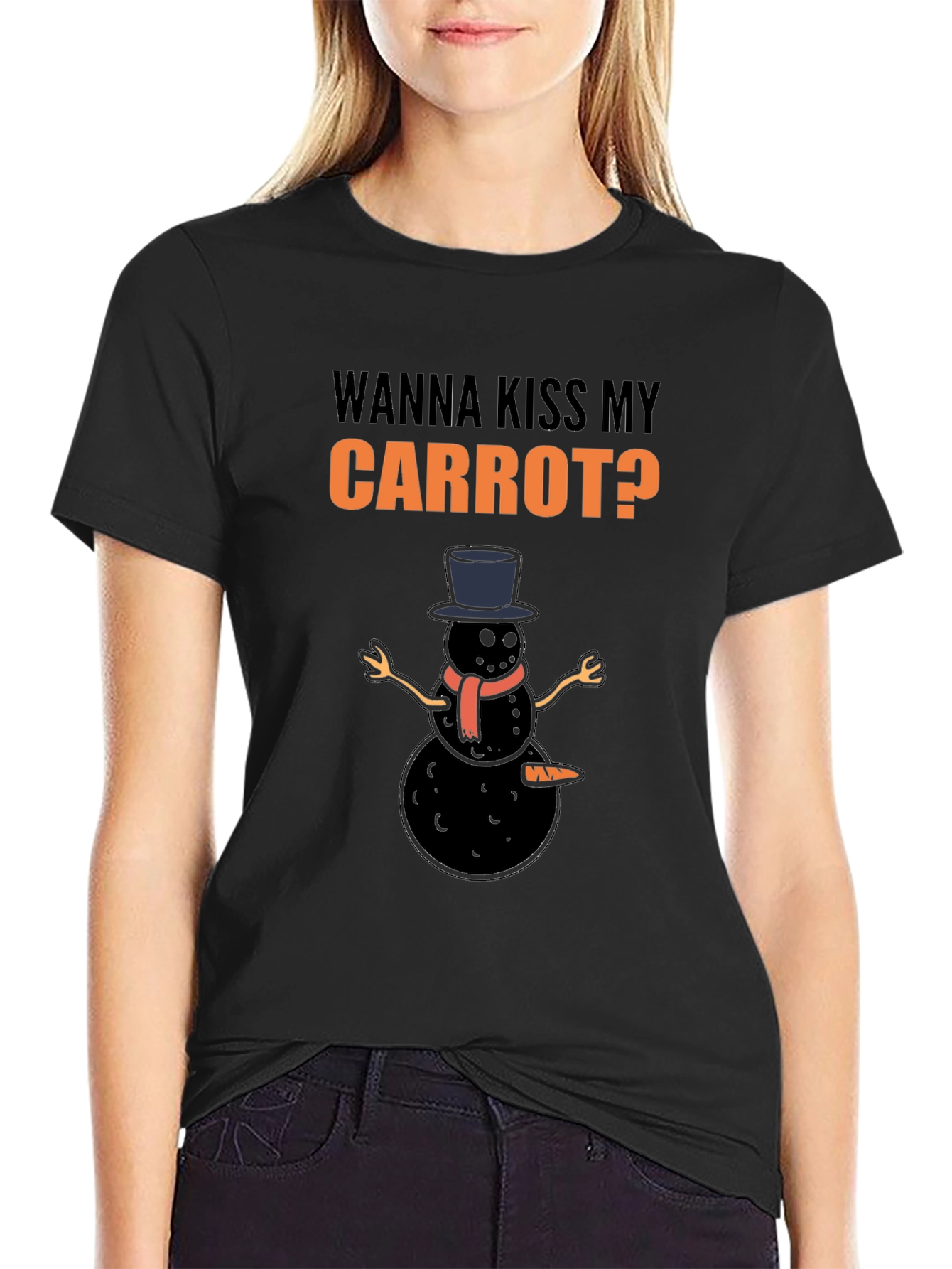 Wanna Kiss My Carrot? Black Humor Graphic Tee