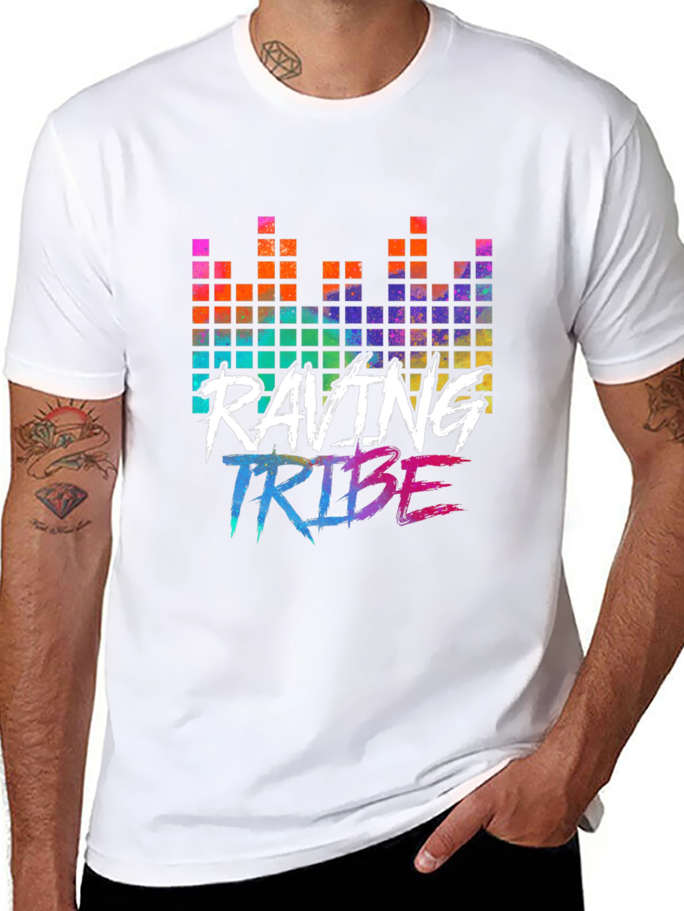 Raving Tribe Graphic Tee - Black Cotton T-Shirt
