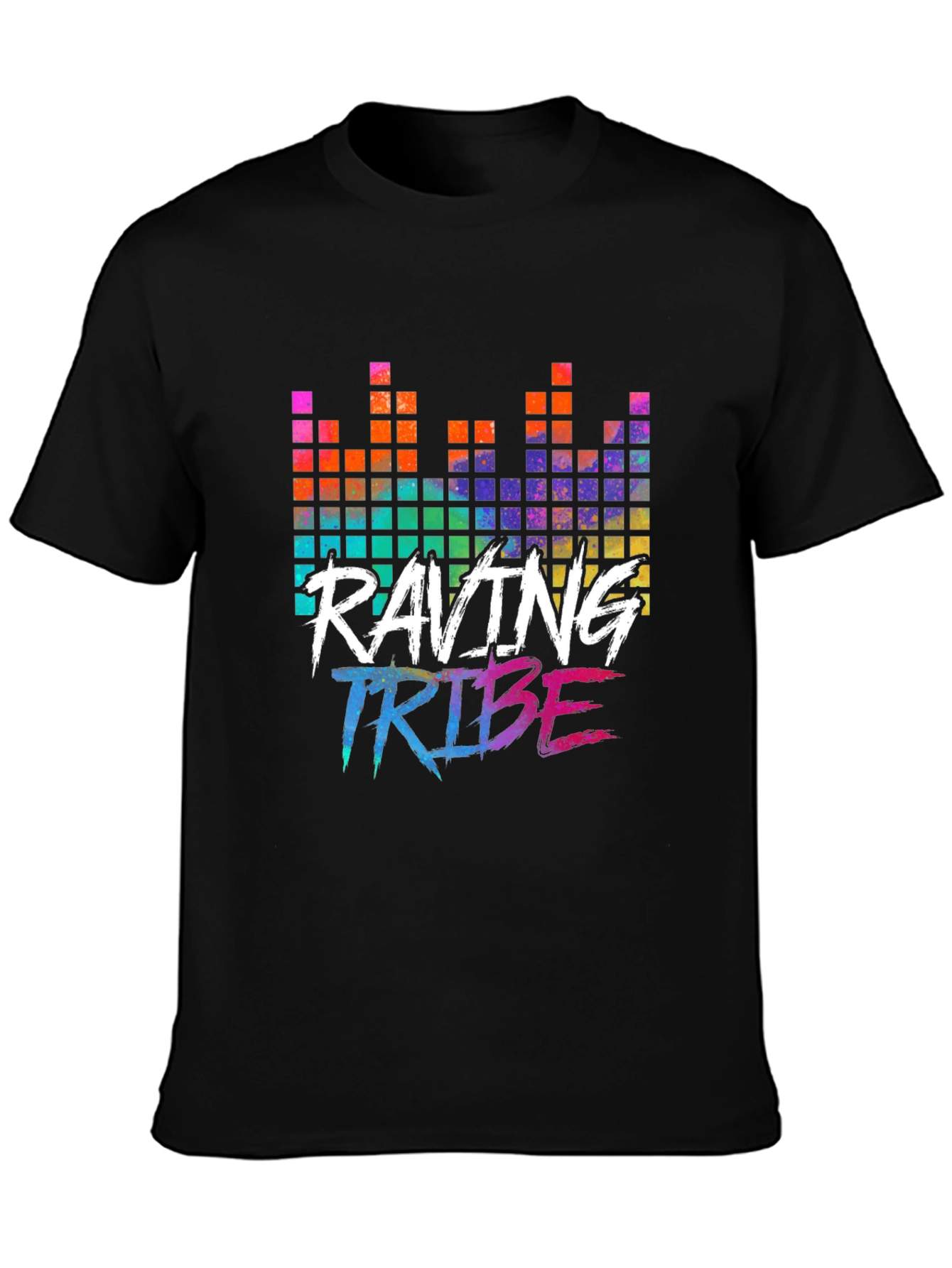 Raving Tribe Graphic Tee - Black Cotton T-Shirt