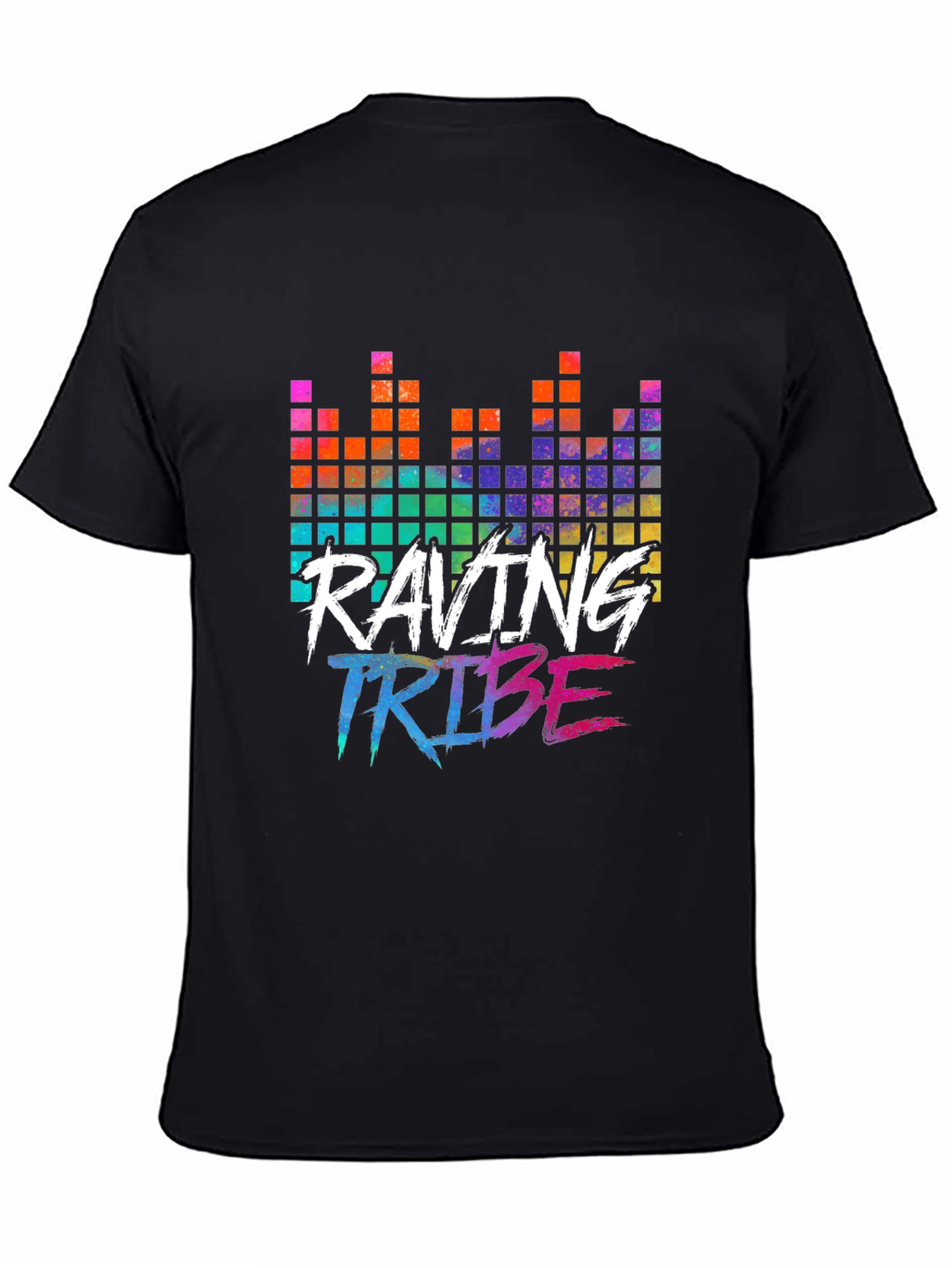 Raving Tribe Graphic Tee - Black Cotton T-Shirt