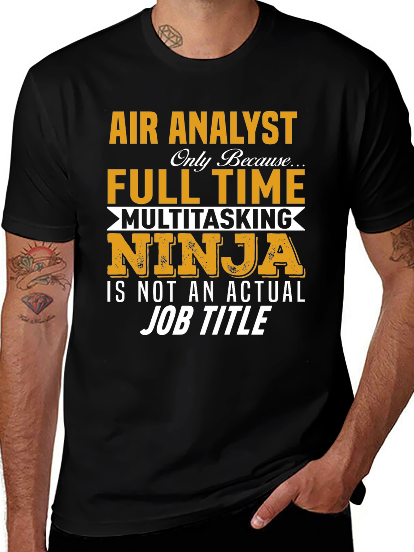 Air Analyst T-Shirt: Multitasking Ninja Job Title