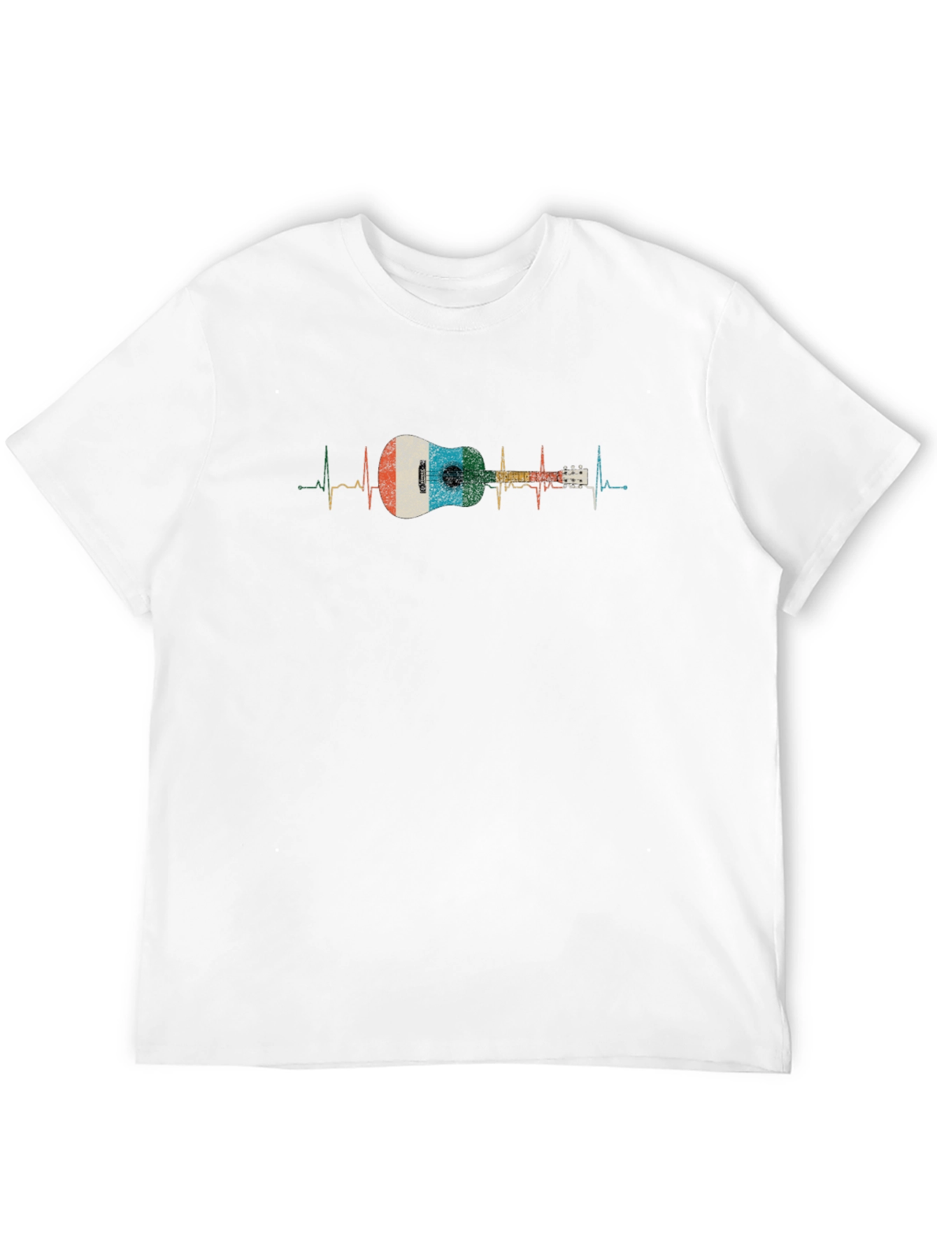 Ukulele Heartbeat Black T-Shirt - Music Lover Gift
