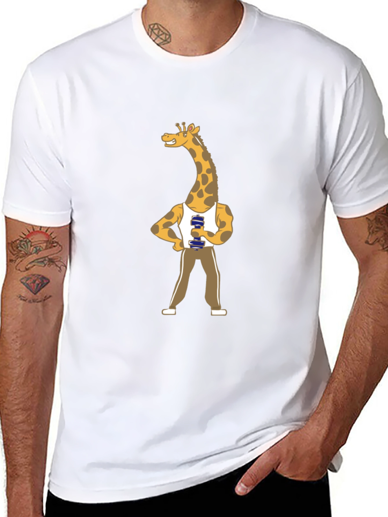 Giraffe Gym T-Shirt - Funny Workout Tee