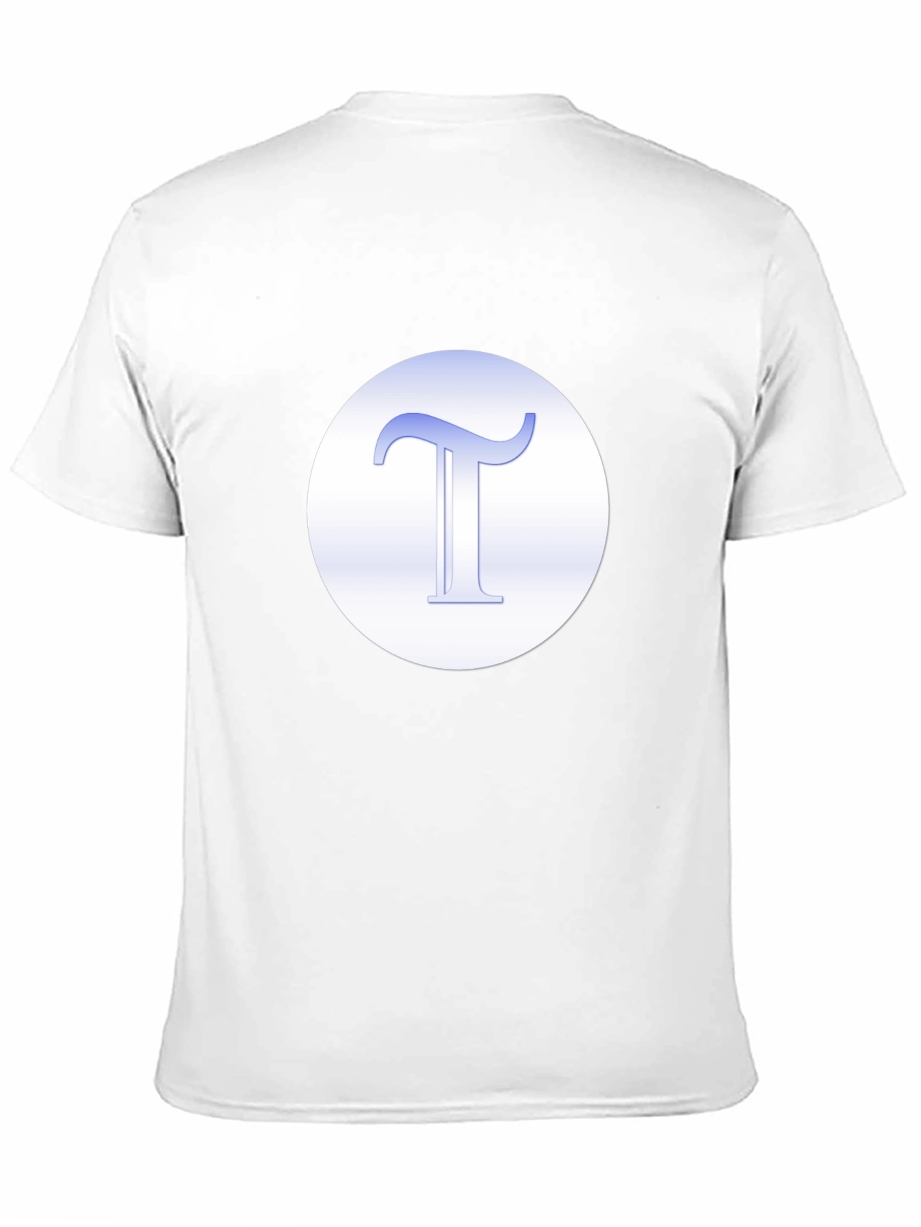 Black T-Shirt with Blue Letter Graphic