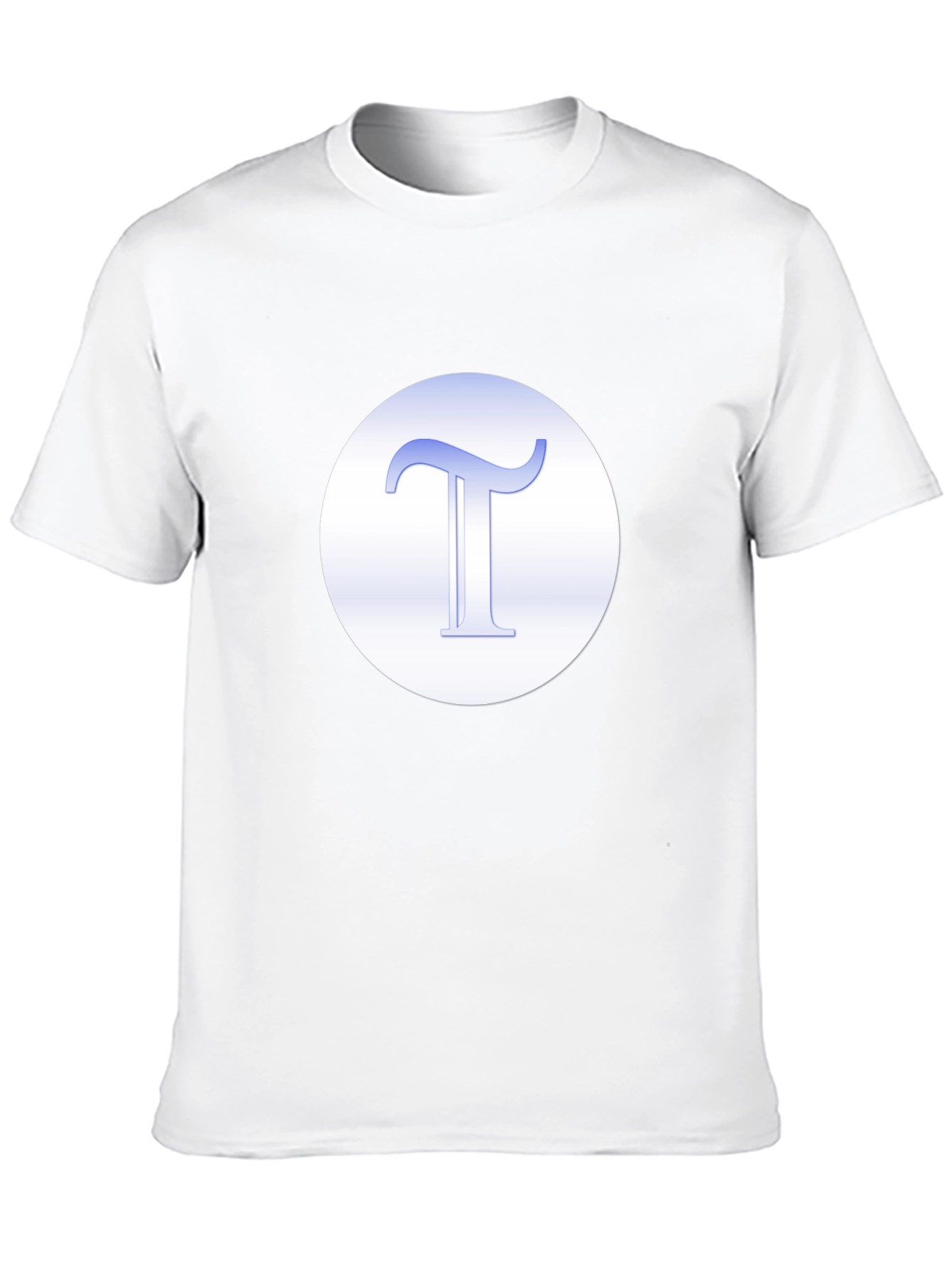 Black T-Shirt with Blue Letter Graphic