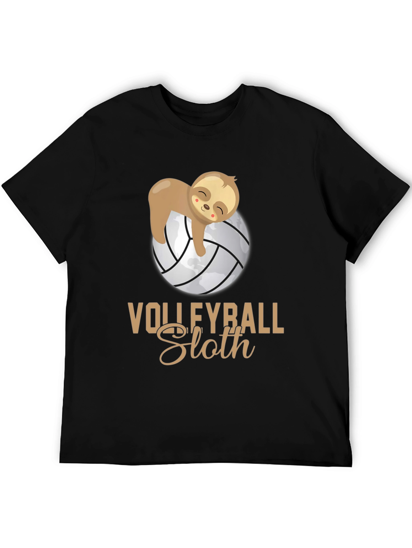 Volleyball Sloth Graphic T-Shirt - Casual & Comfortable