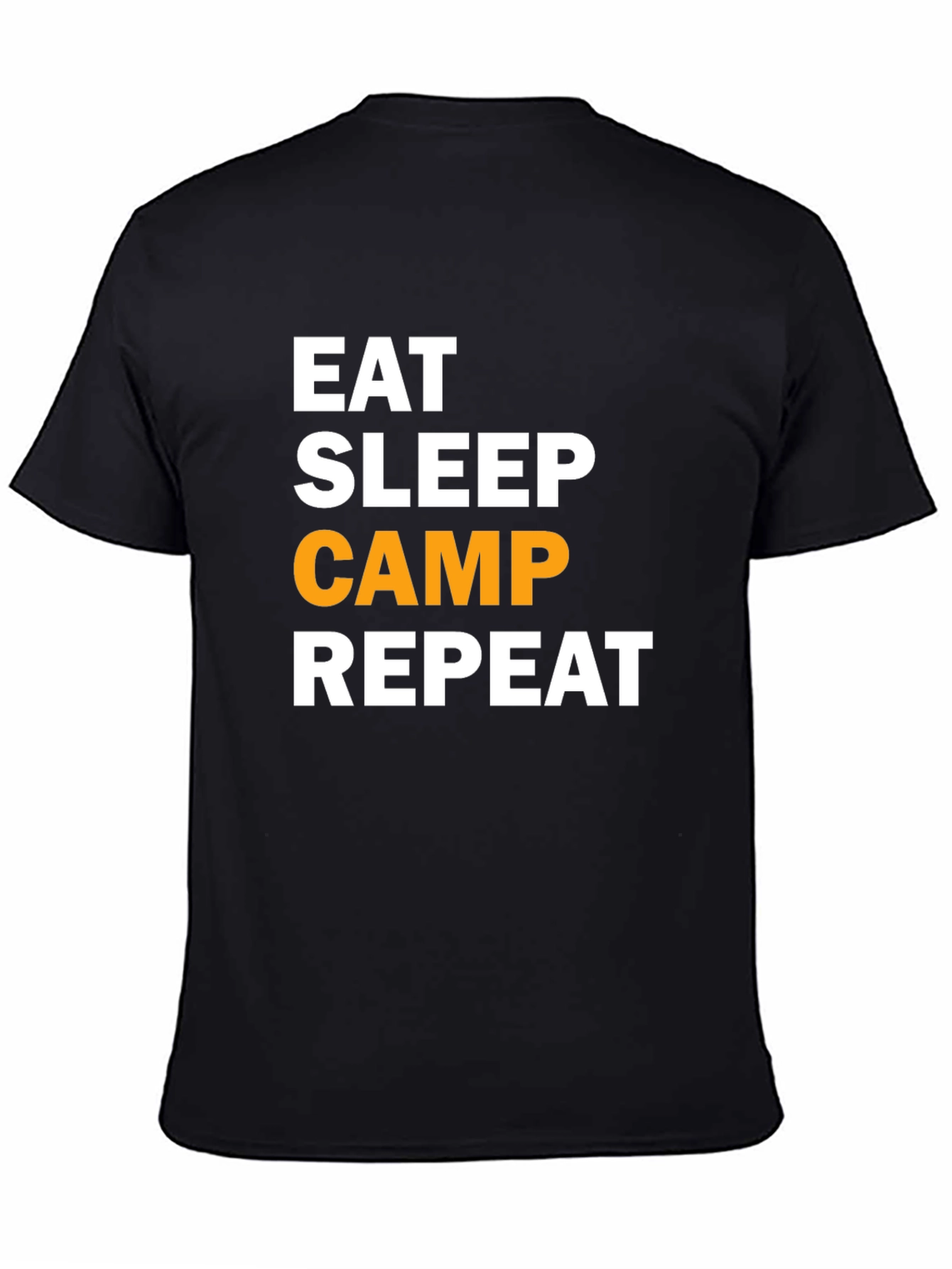 Eat Sleep Camp Repeat Black T-Shirt